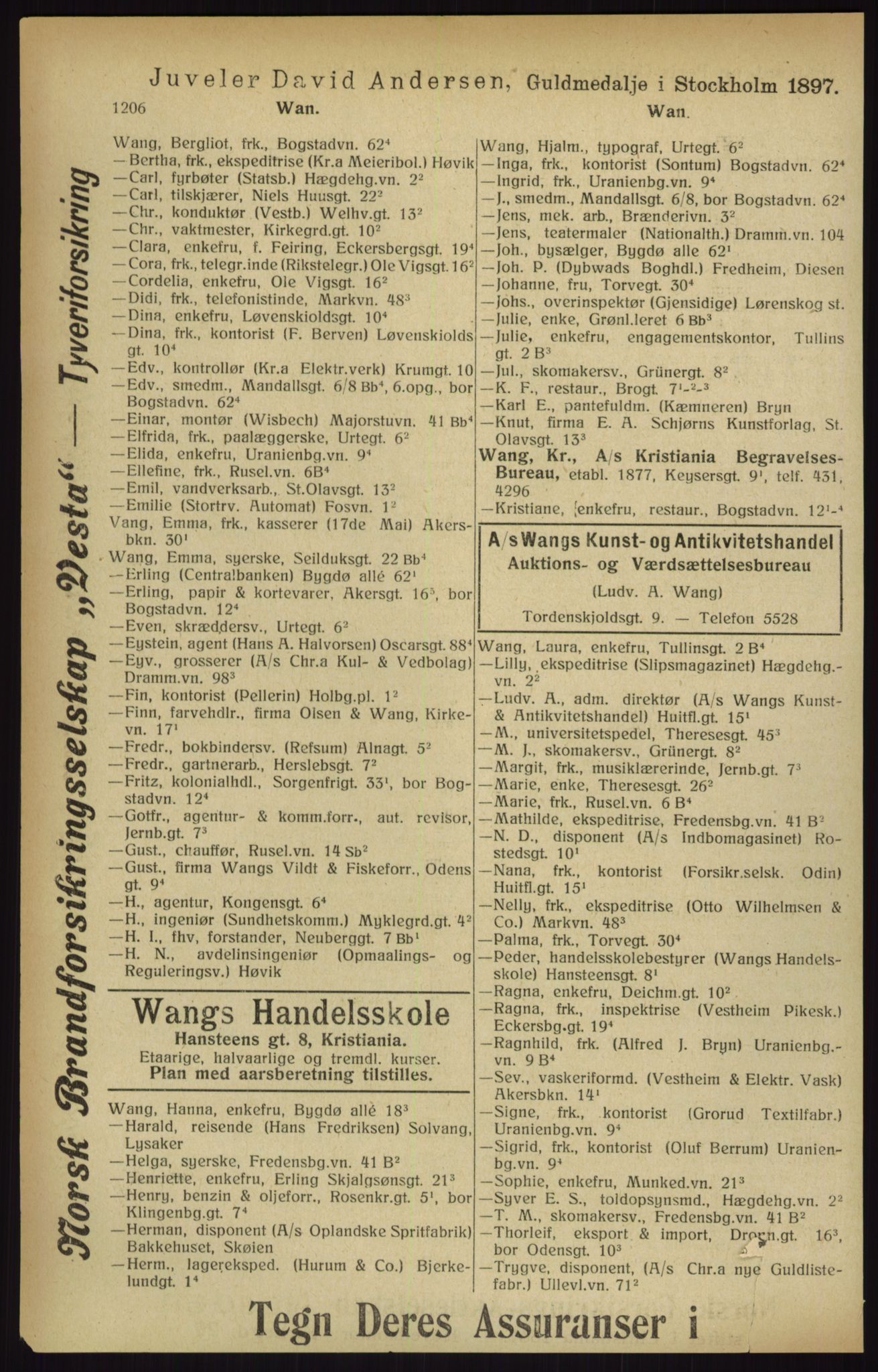 Kristiania/Oslo adressebok, PUBL/-, 1916, p. 1206