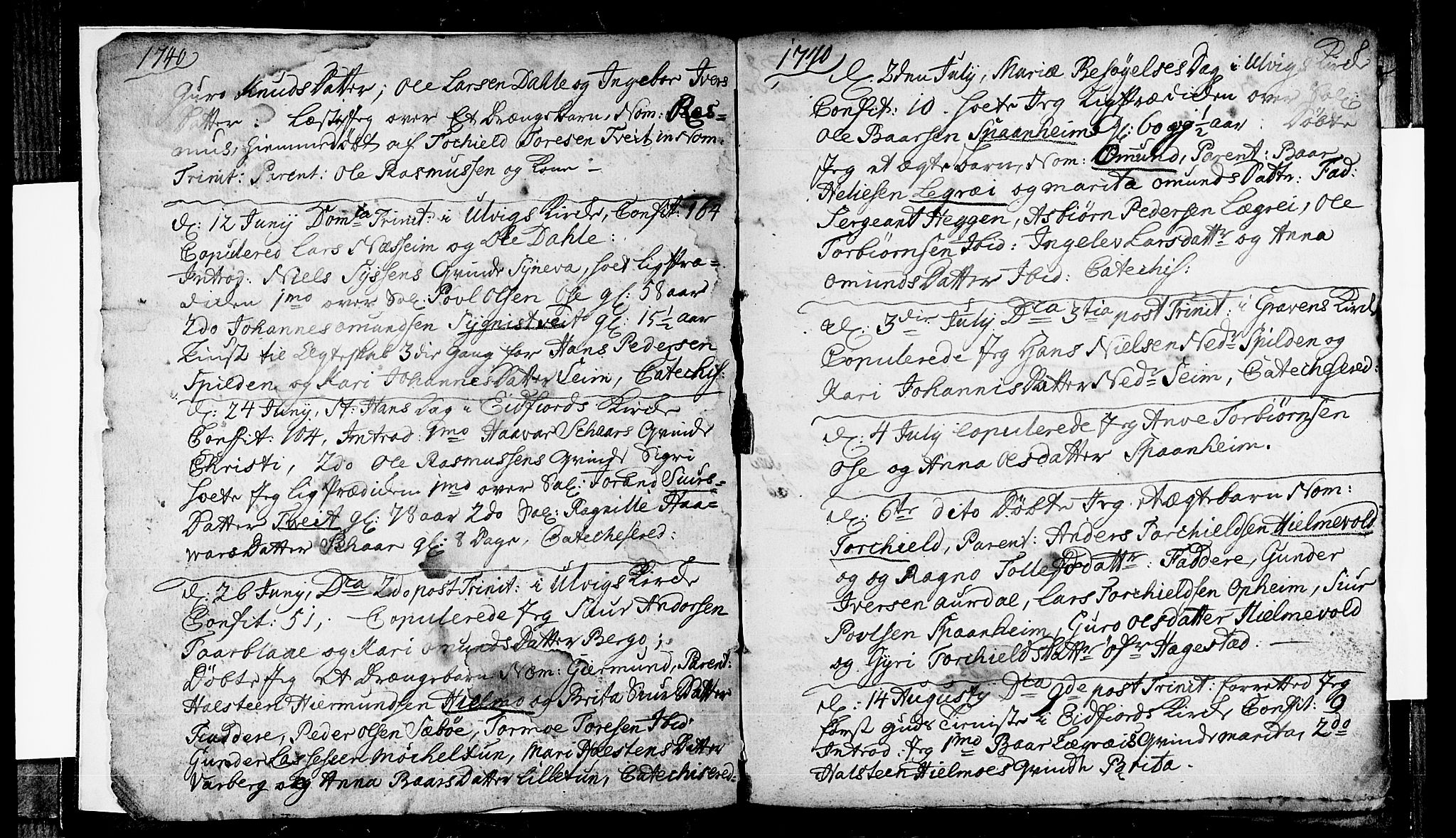 Ulvik sokneprestembete, SAB/A-78801/H/Haa: Parish register (official) no. A 5, 1740-1743, p. 2