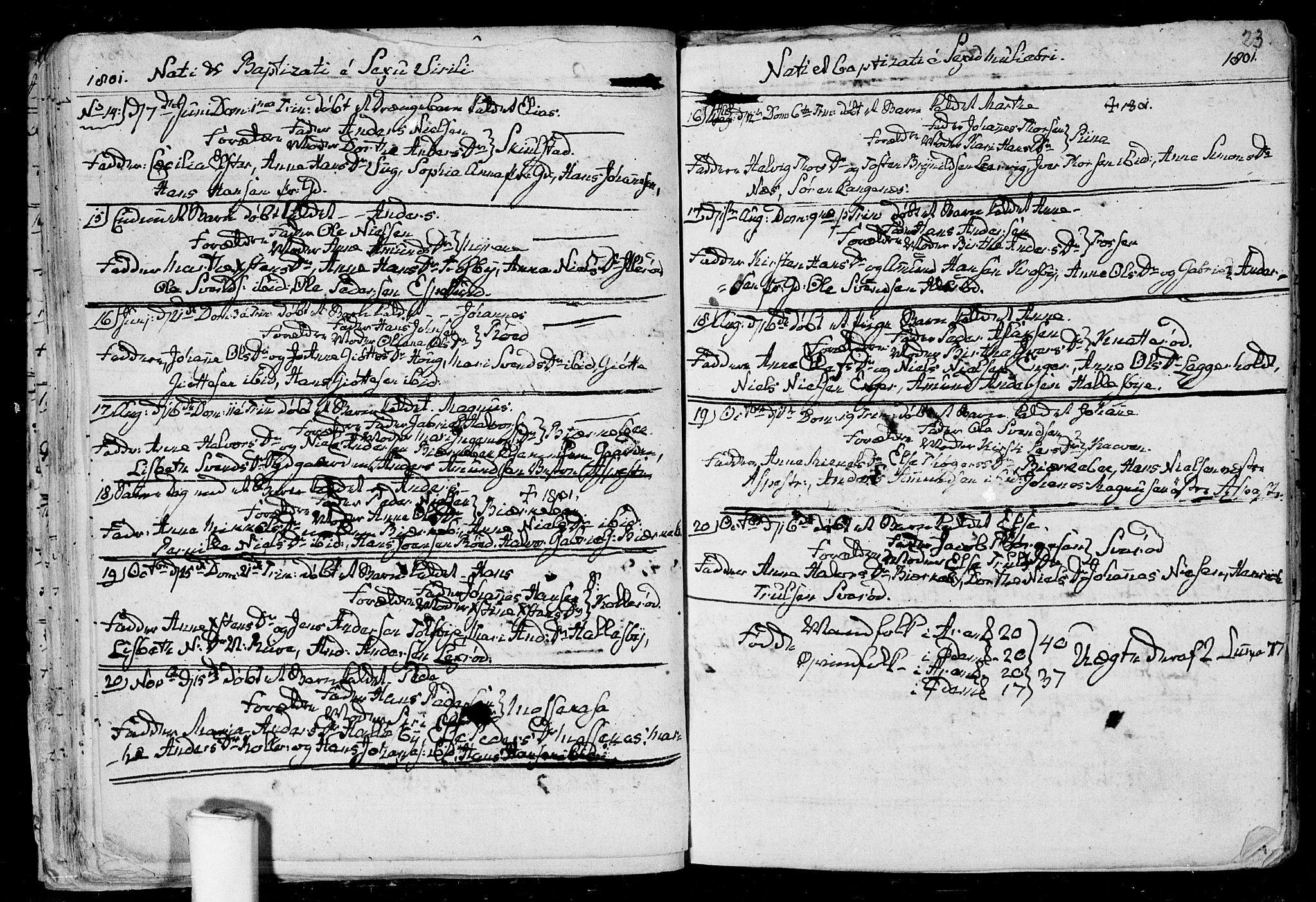 Aremark prestekontor Kirkebøker, AV/SAO-A-10899/F/Fa/L0004: Parish register (official) no. I 4, 1796-1814, p. 23