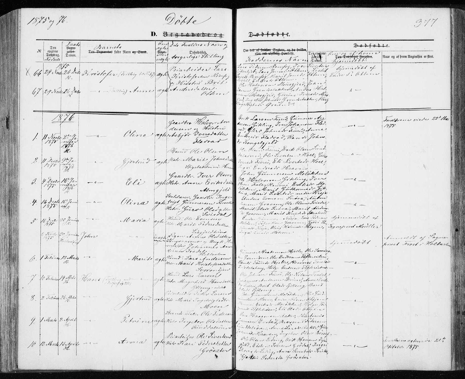 Ministerialprotokoller, klokkerbøker og fødselsregistre - Møre og Romsdal, SAT/A-1454/590/L1013: Parish register (official) no. 590A05, 1847-1877, p. 377