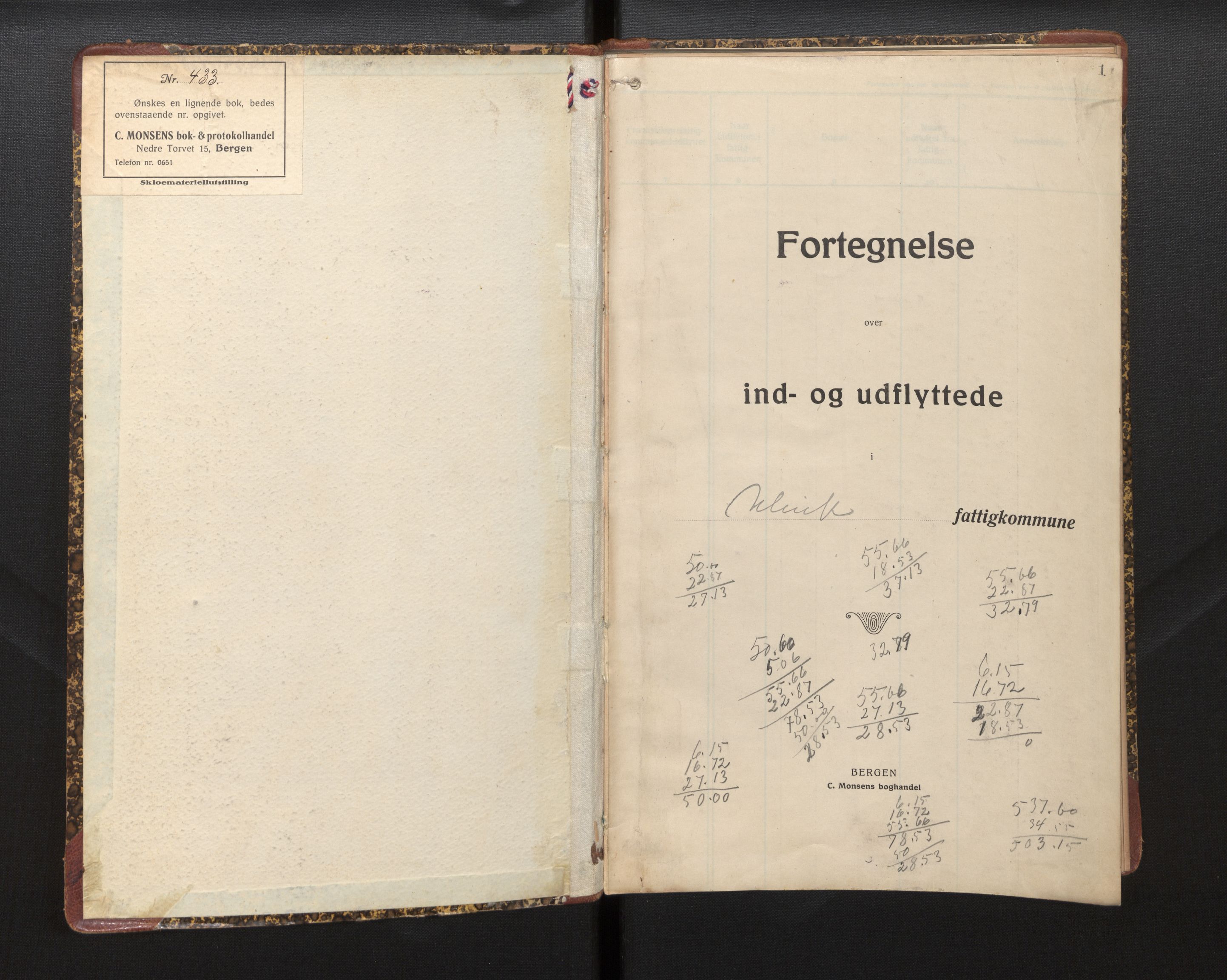 Lensmannen i Ulvik, AV/SAB-A-35601/0020/L0002: Inn- og utflytte Ulvik, 1926-1943