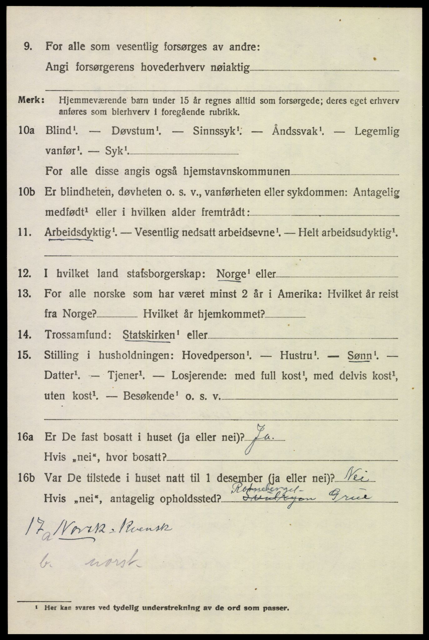 SAH, 1920 census for Grue, 1920, p. 14270