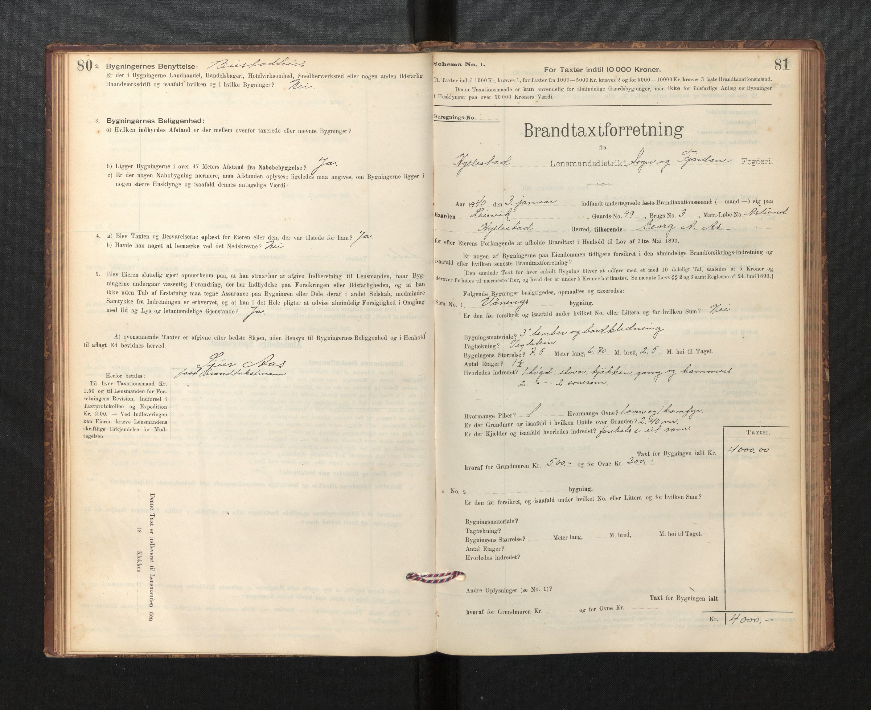 Lensmannen i Hyllestad, SAB/A-28301/0012/L0004: Branntakstprotokoll, skjematakst, 1894-1950, p. 80-81