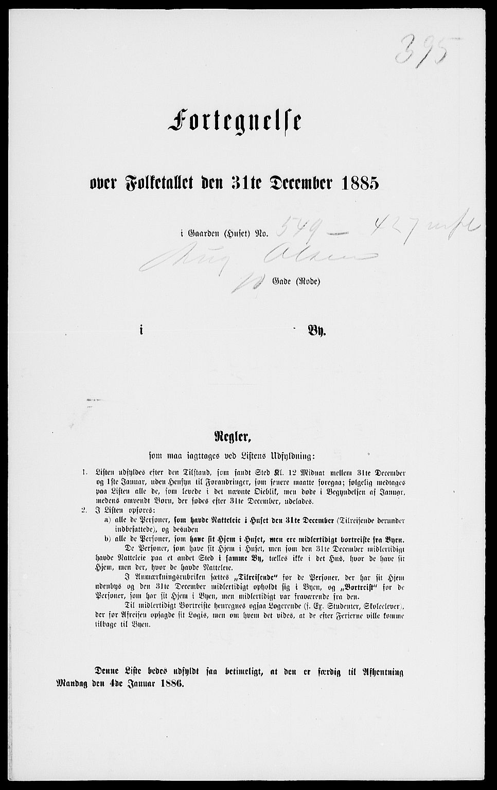 RA, 1885 census for 0101 Fredrikshald, 1885, p. 875