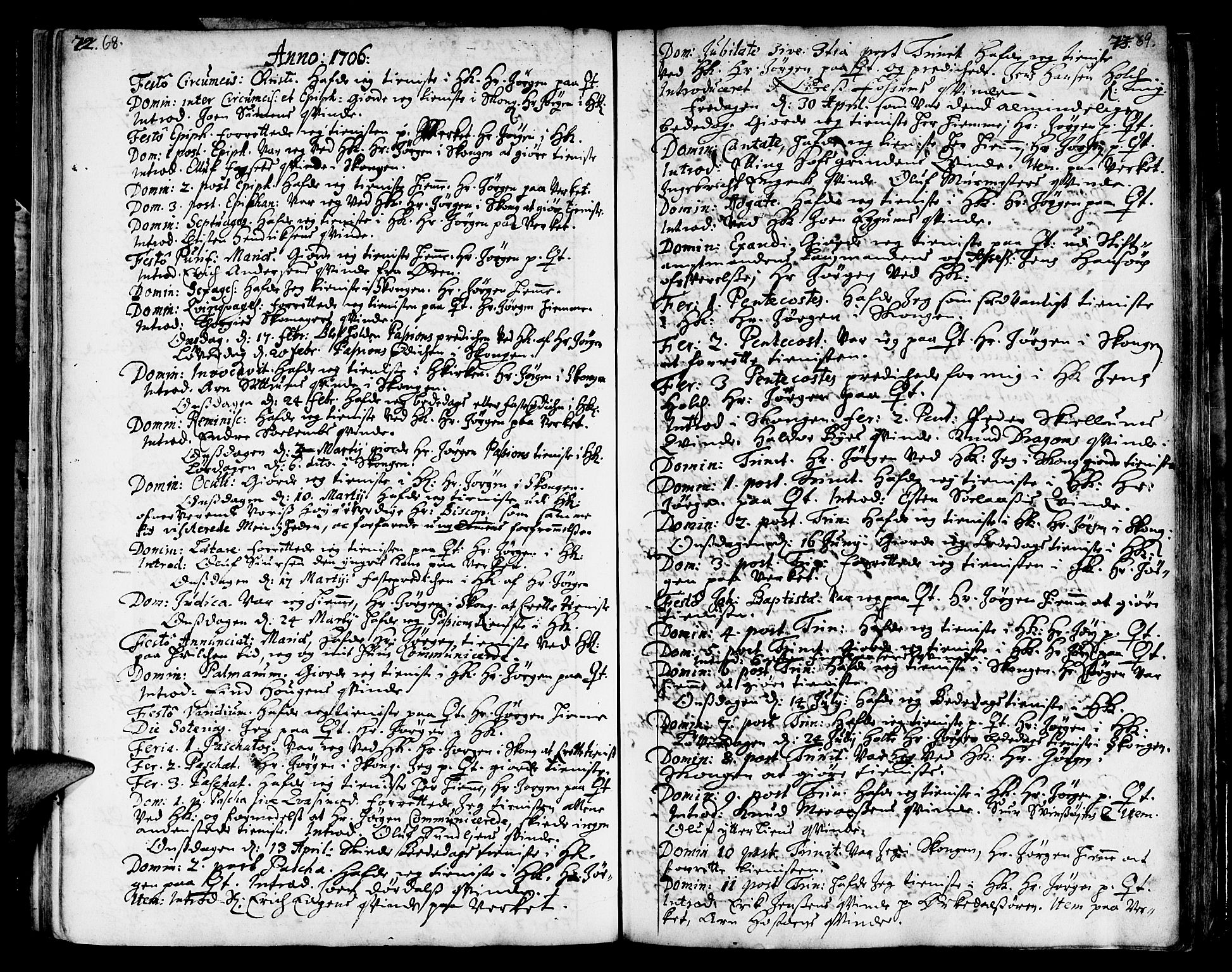 Ministerialprotokoller, klokkerbøker og fødselsregistre - Sør-Trøndelag, AV/SAT-A-1456/668/L0801: Parish register (official) no. 668A01, 1695-1716, p. 68-69