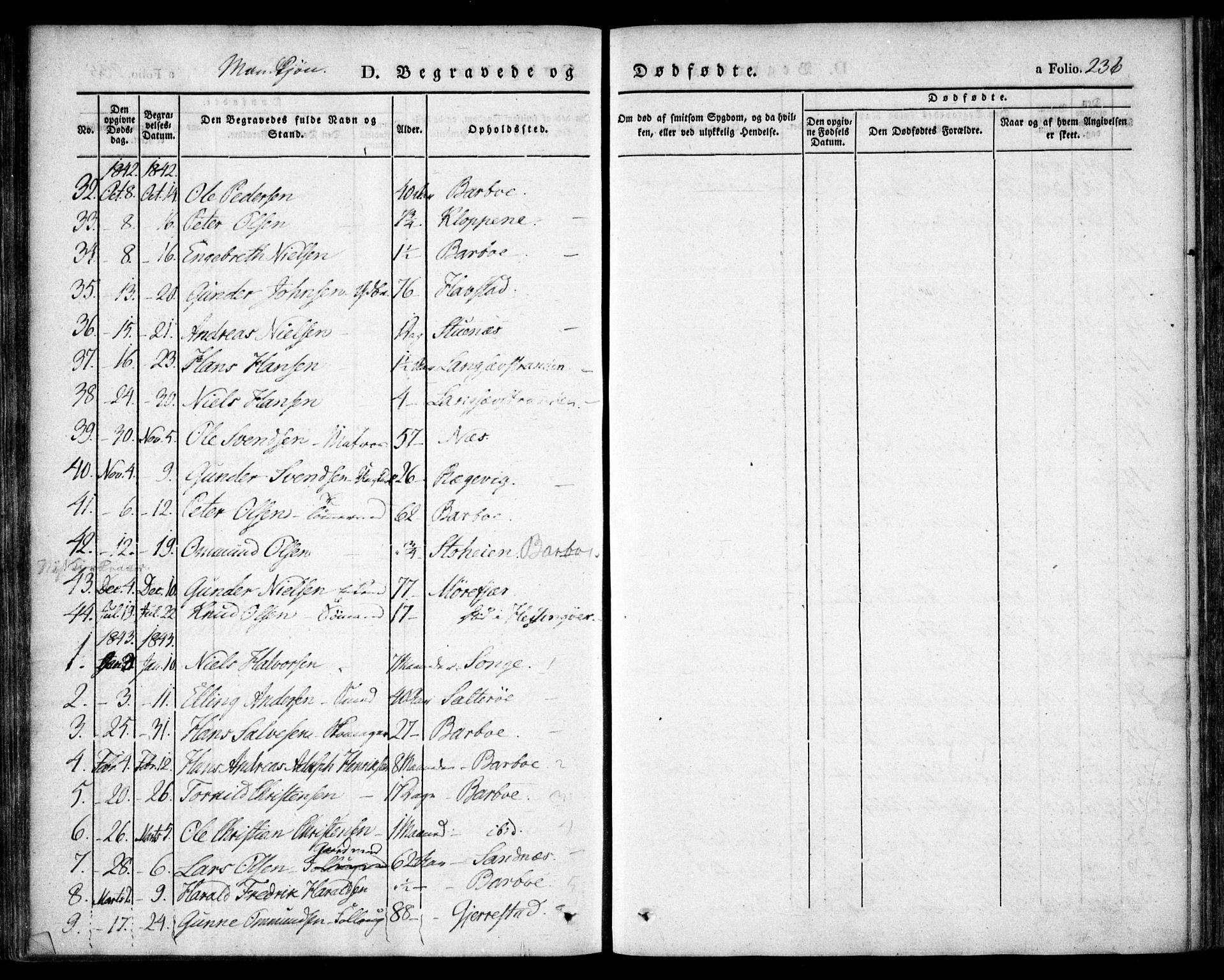 Tromøy sokneprestkontor, SAK/1111-0041/F/Fa/L0004: Parish register (official) no. A 4, 1837-1846, p. 236