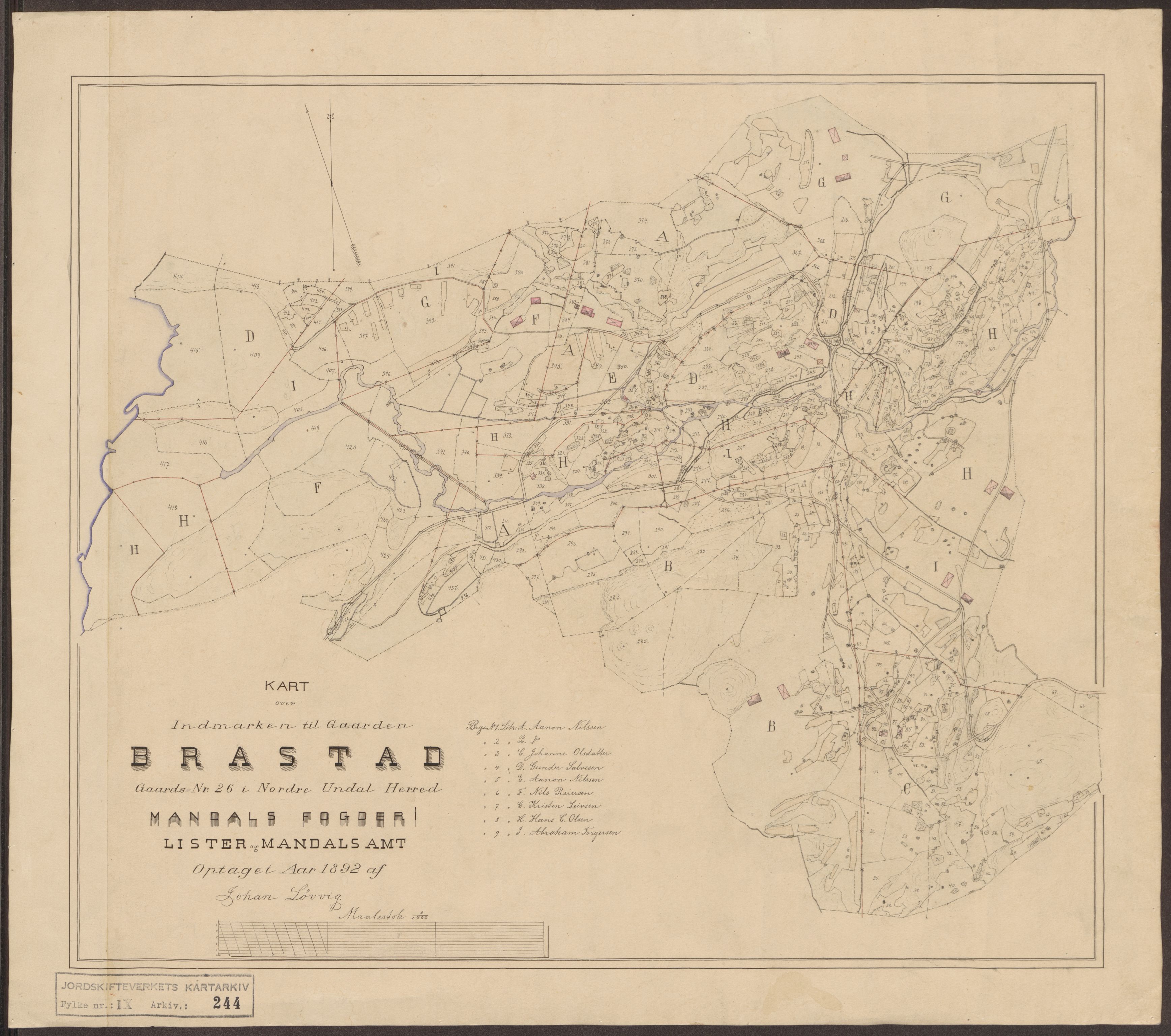 Jordskifteverkets kartarkiv, AV/RA-S-3929/T, 1859-1988, p. 288