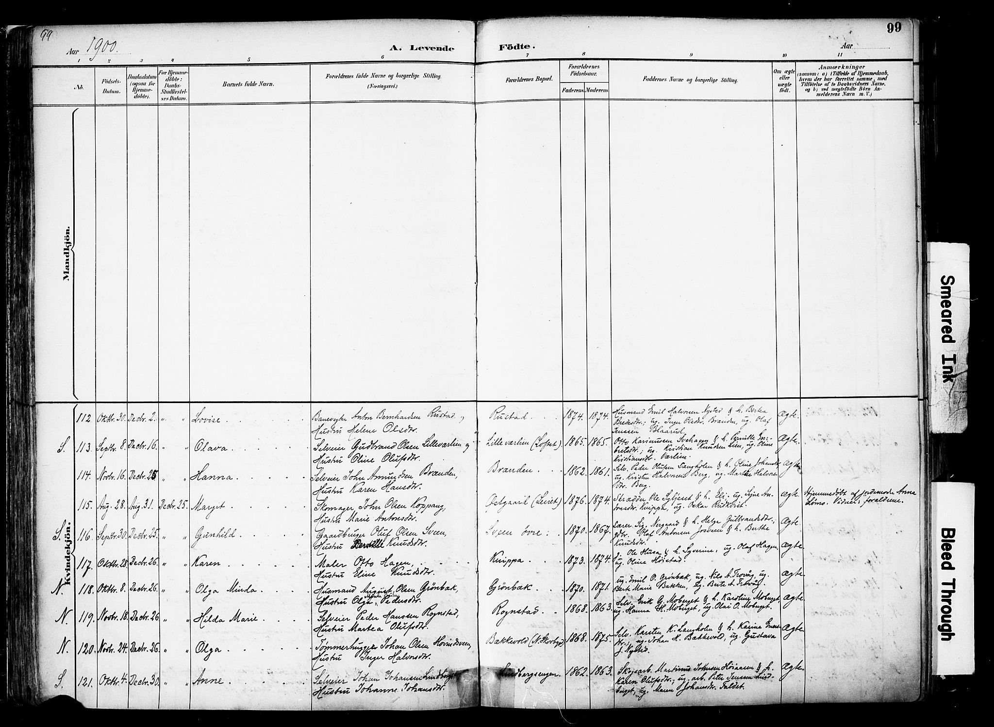 Elverum prestekontor, AV/SAH-PREST-044/H/Ha/Haa/L0014: Parish register (official) no. 14, 1891-1909, p. 99