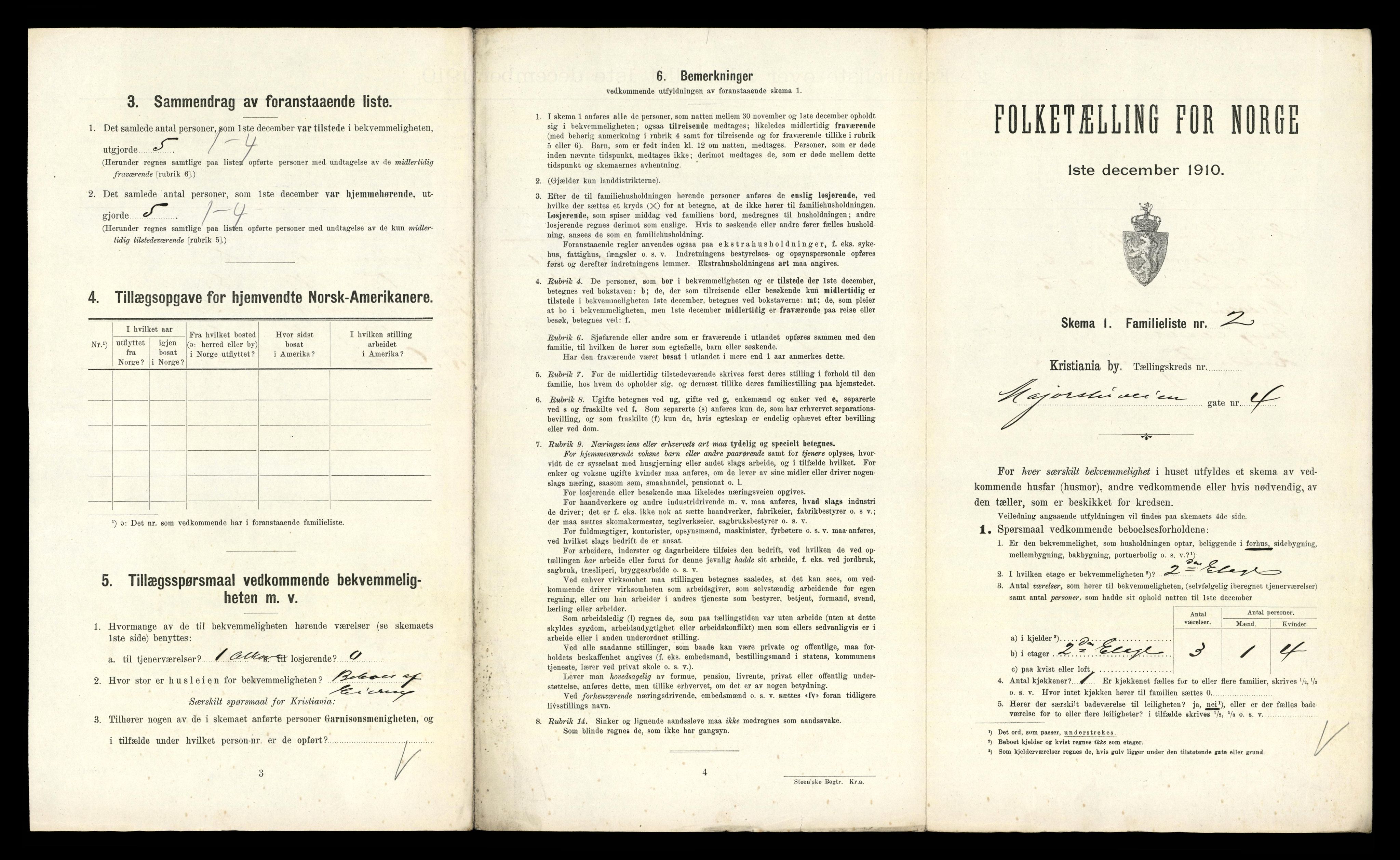 RA, 1910 census for Kristiania, 1910, p. 58085