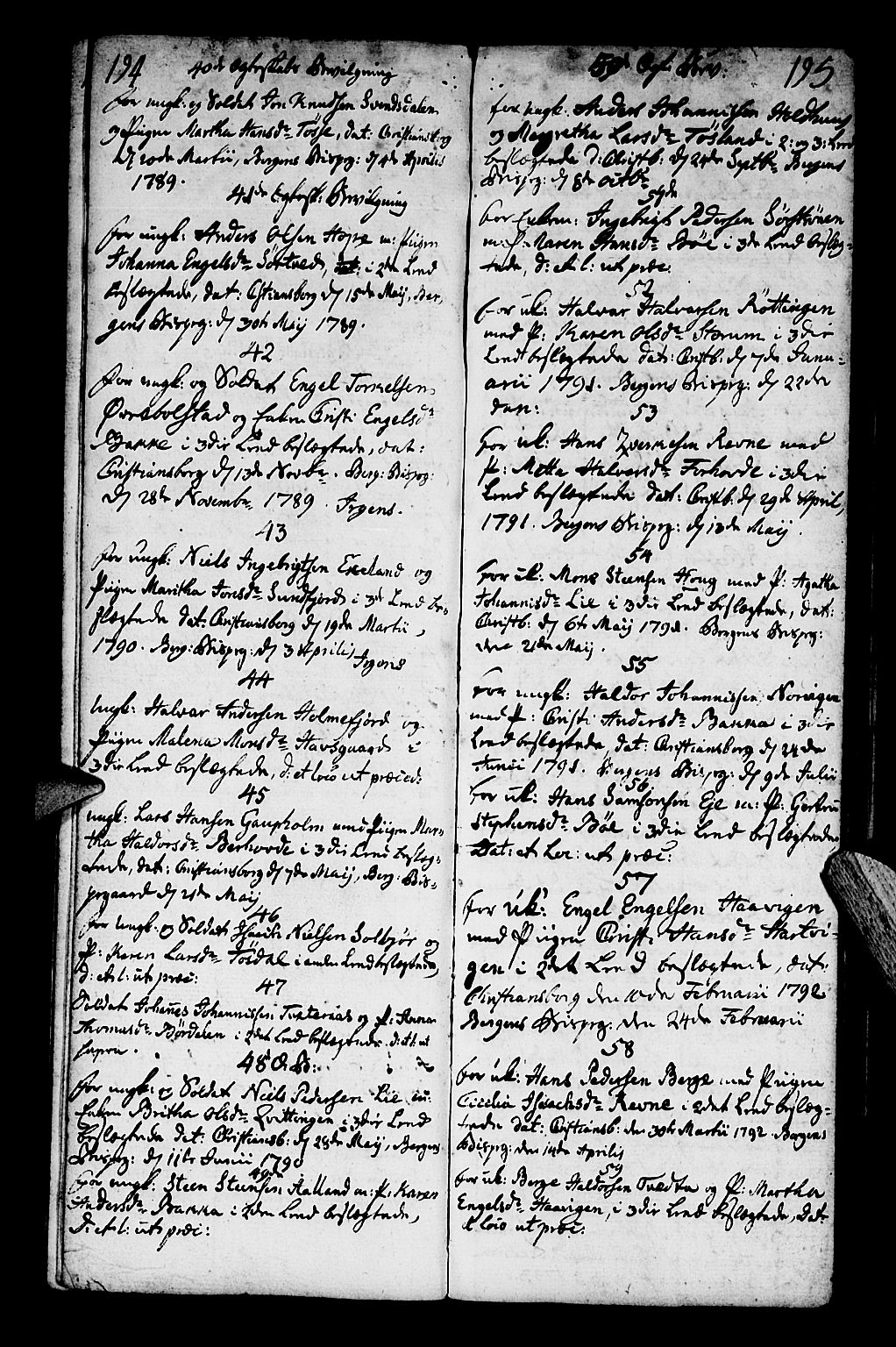 Os sokneprestembete, AV/SAB-A-99929: Parish register (official) no. A 13, 1783-1810, p. 194-195