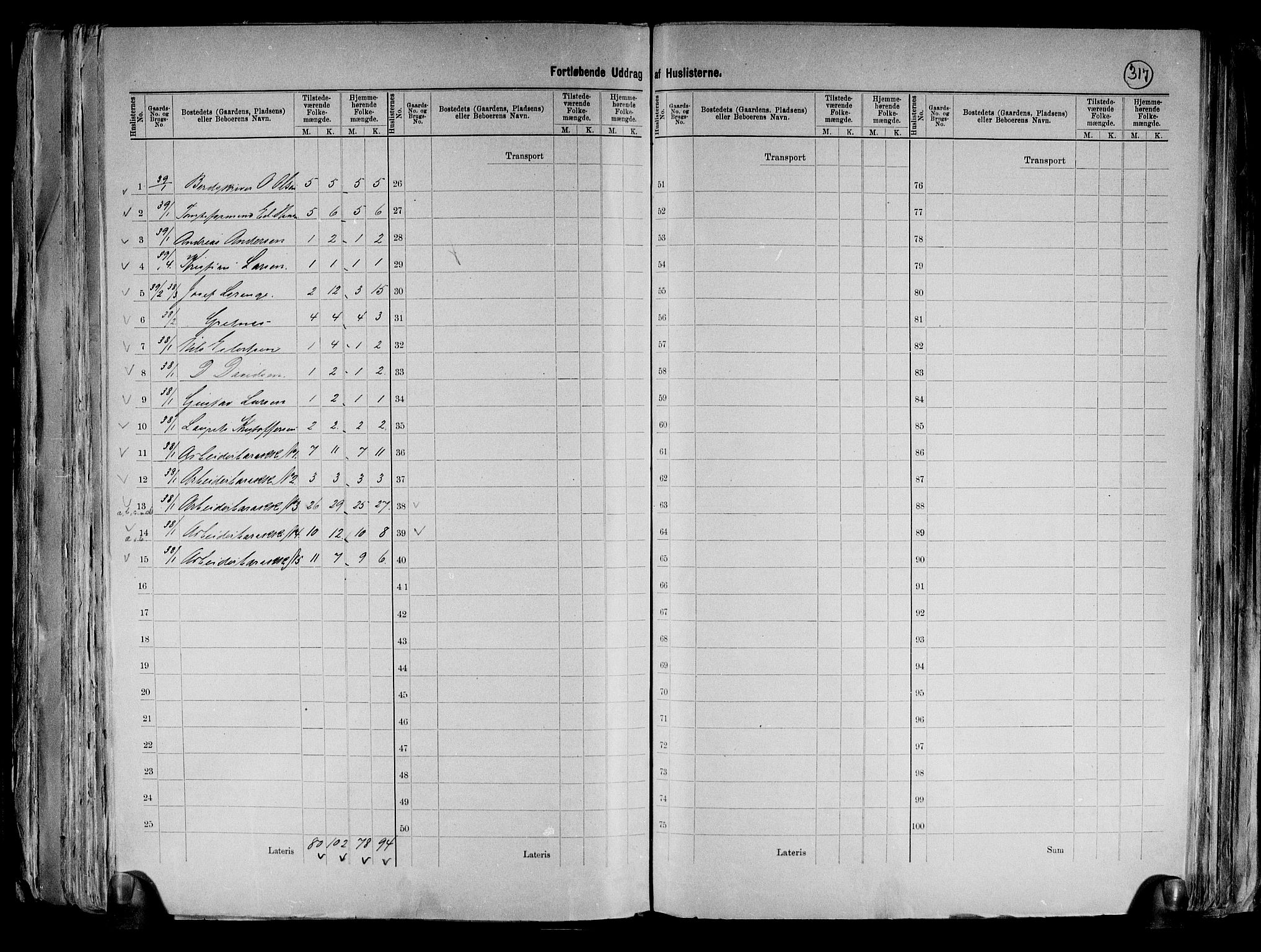 RA, 1891 census for 0113 Borge, 1891, p. 9