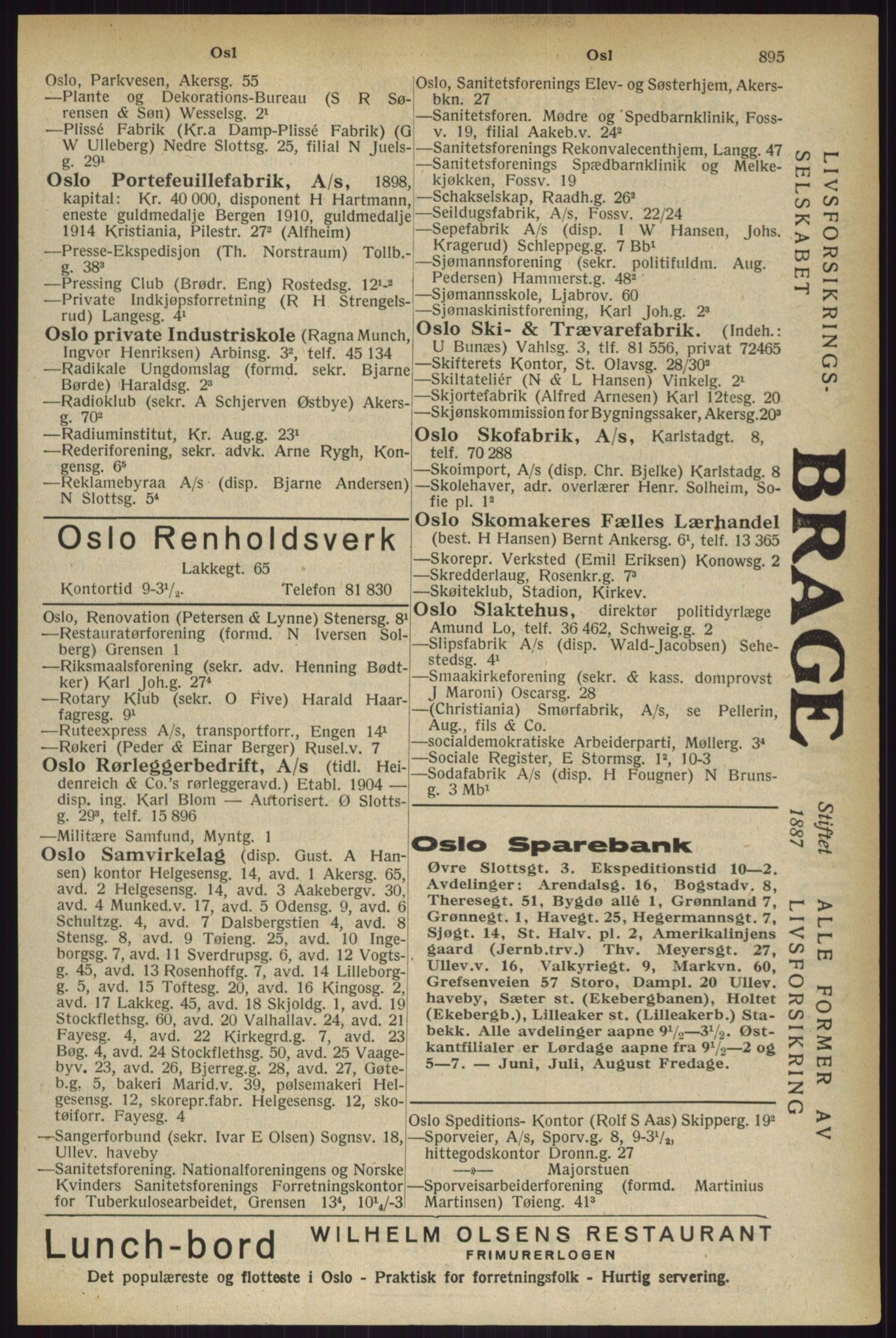 Kristiania/Oslo adressebok, PUBL/-, 1927, p. 895