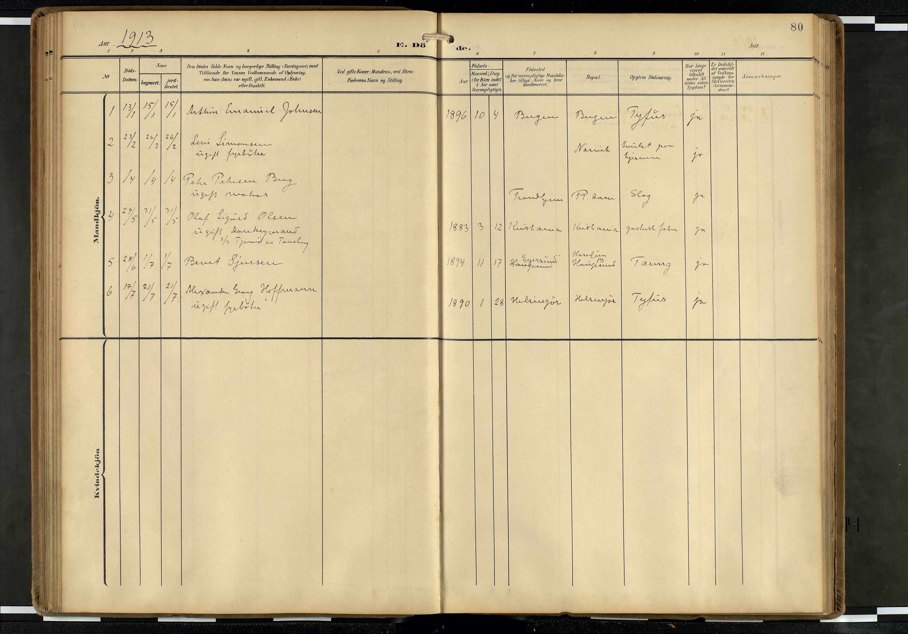 Den norske sjømannsmisjon i utlandet/Hollandske havner (Amsterdam-Rotterdam-Europort), AV/SAB-SAB/PA-0106/H/Ha/Haa/L0003: Parish register (official) no. A 3, 1908-1927, p. 79b-80a