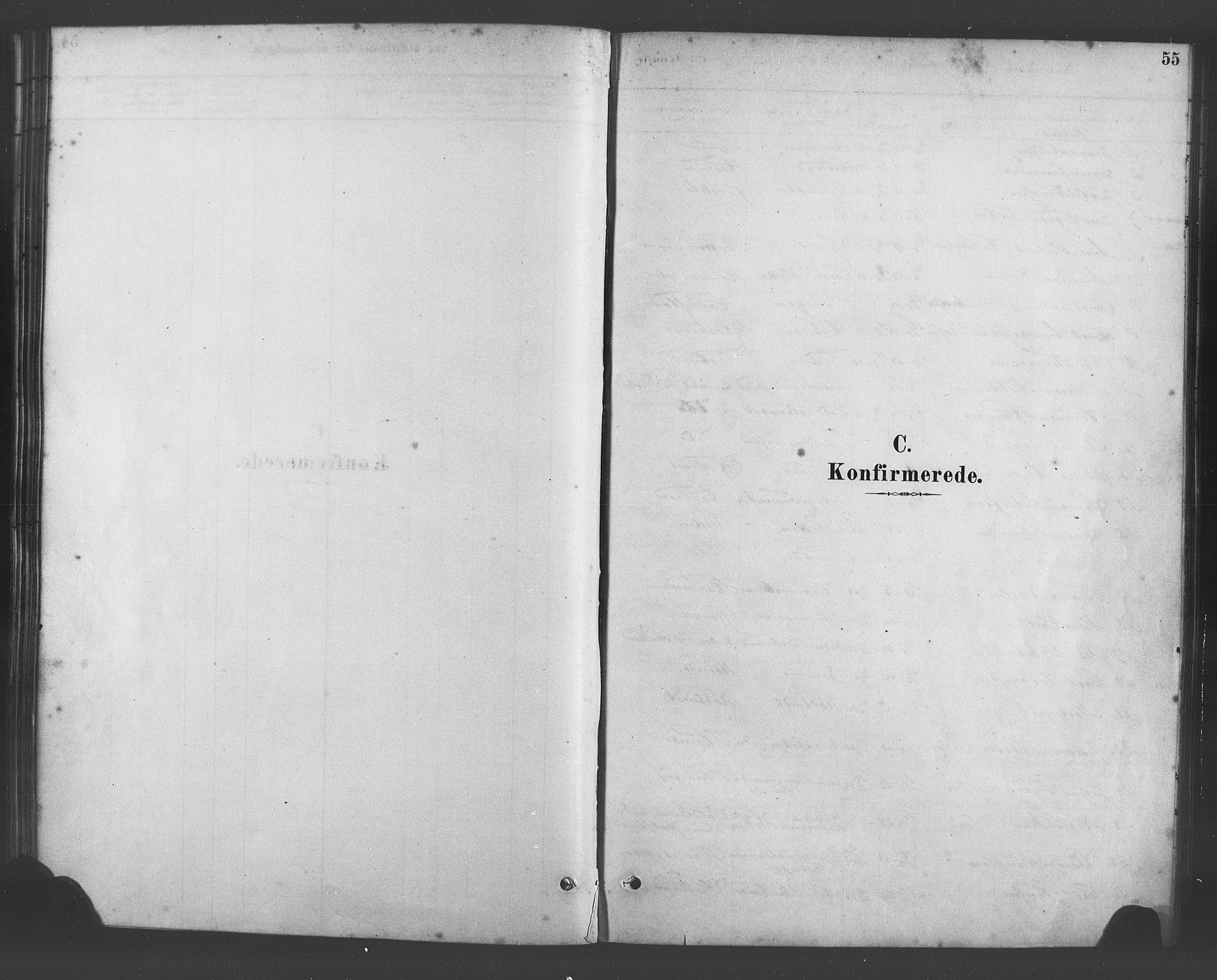 Fana Sokneprestembete, AV/SAB-A-75101/H/Haa/Haab/L0001: Parish register (official) no. B 1, 1878-1889, p. 55