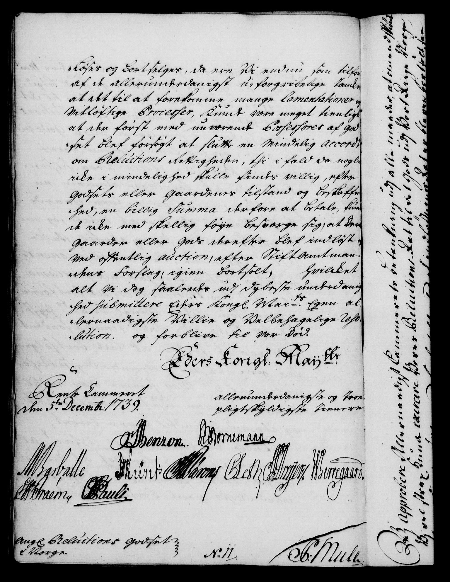 Rentekammeret, Kammerkanselliet, RA/EA-3111/G/Gf/Gfa/L0022: Norsk relasjons- og resolusjonsprotokoll (merket RK 52.22), 1739, p. 857