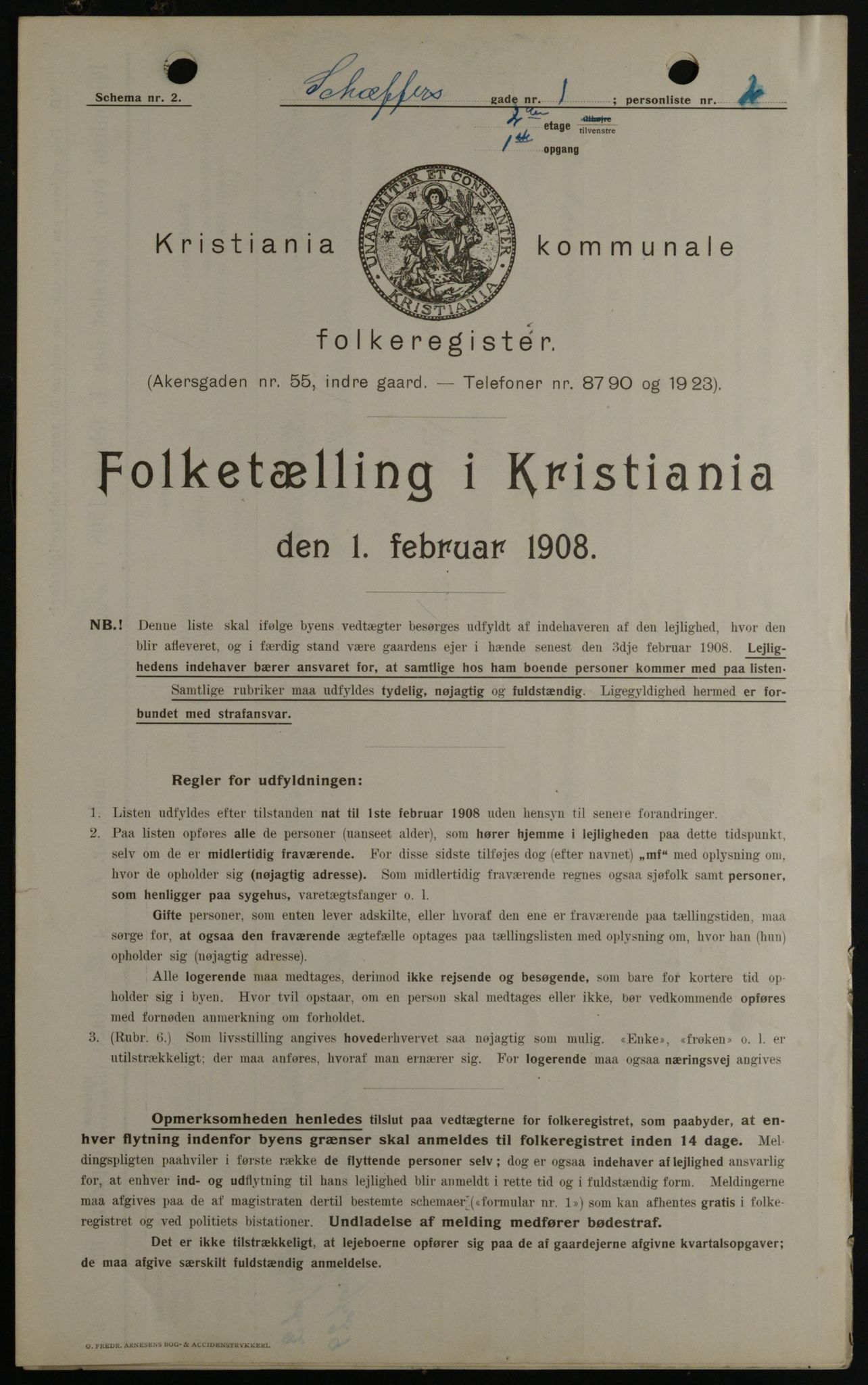 OBA, Municipal Census 1908 for Kristiania, 1908, p. 83677