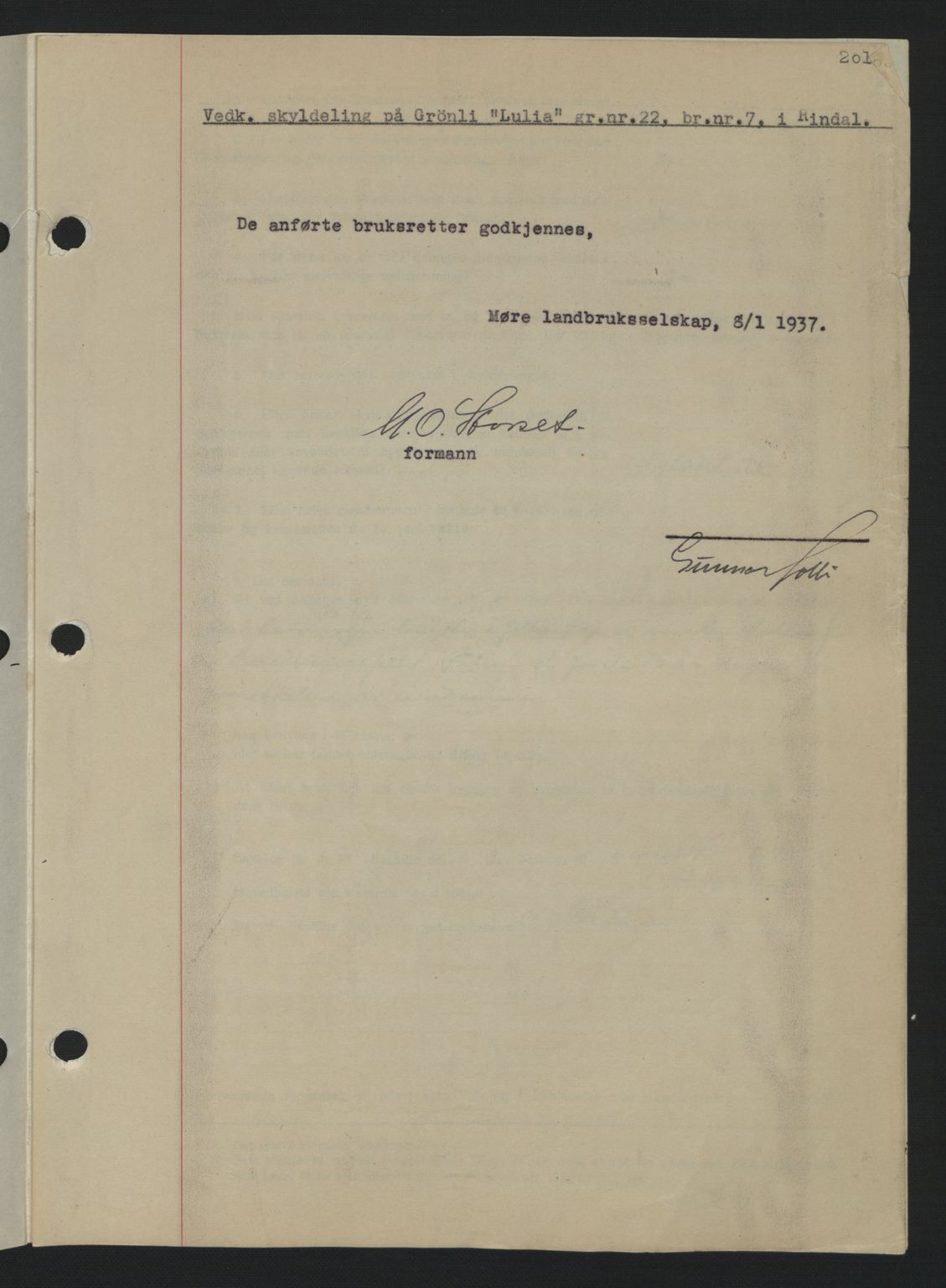 Nordmøre sorenskriveri, AV/SAT-A-4132/1/2/2Ca: Mortgage book no. A81, 1937-1937, Diary no: : 714/1937