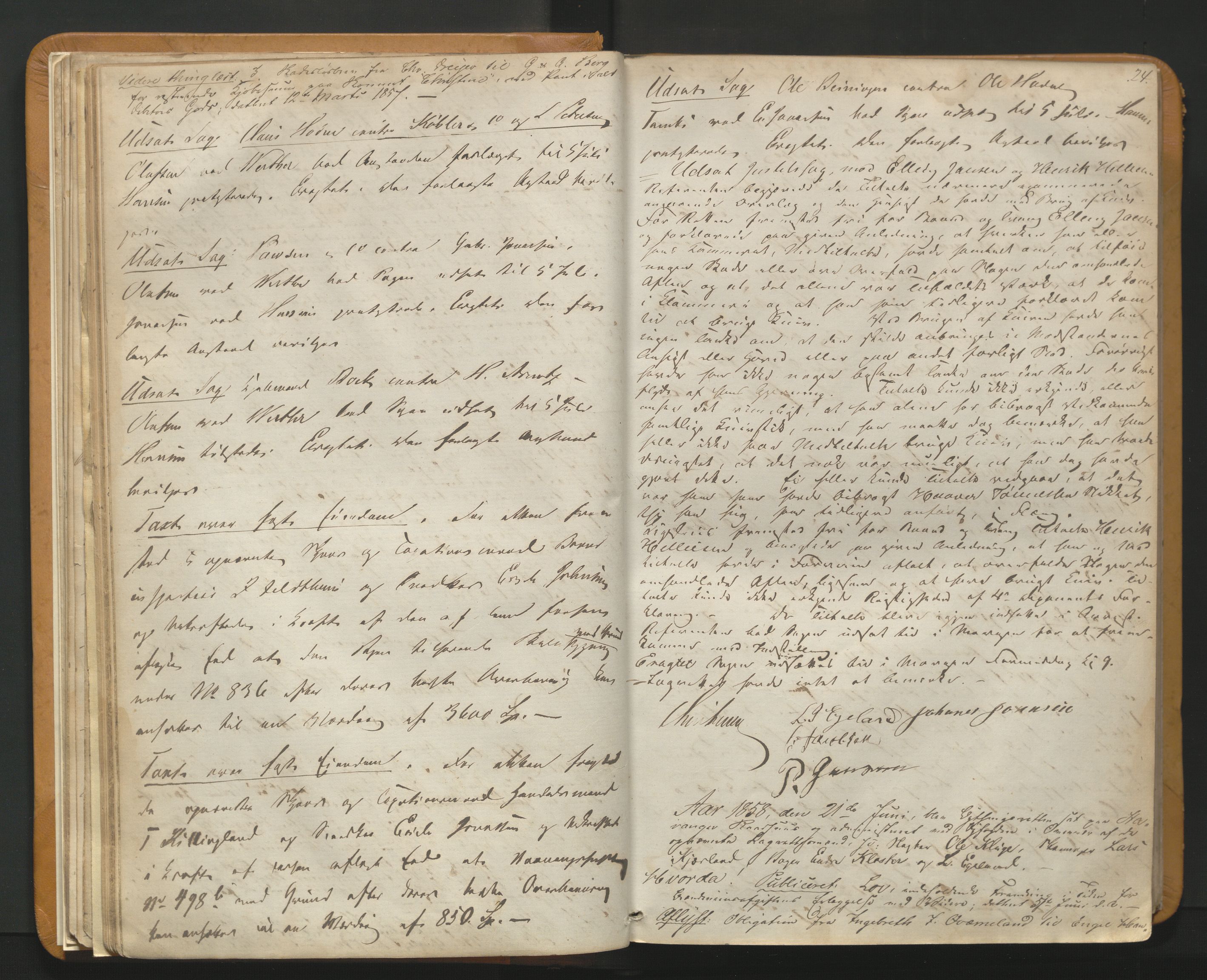 Stavanger byfogd, AV/SAST-A-101408/001/3/30/30BA/L0058: Bytingprotkoll, 1858-1865, p. 23b-24a