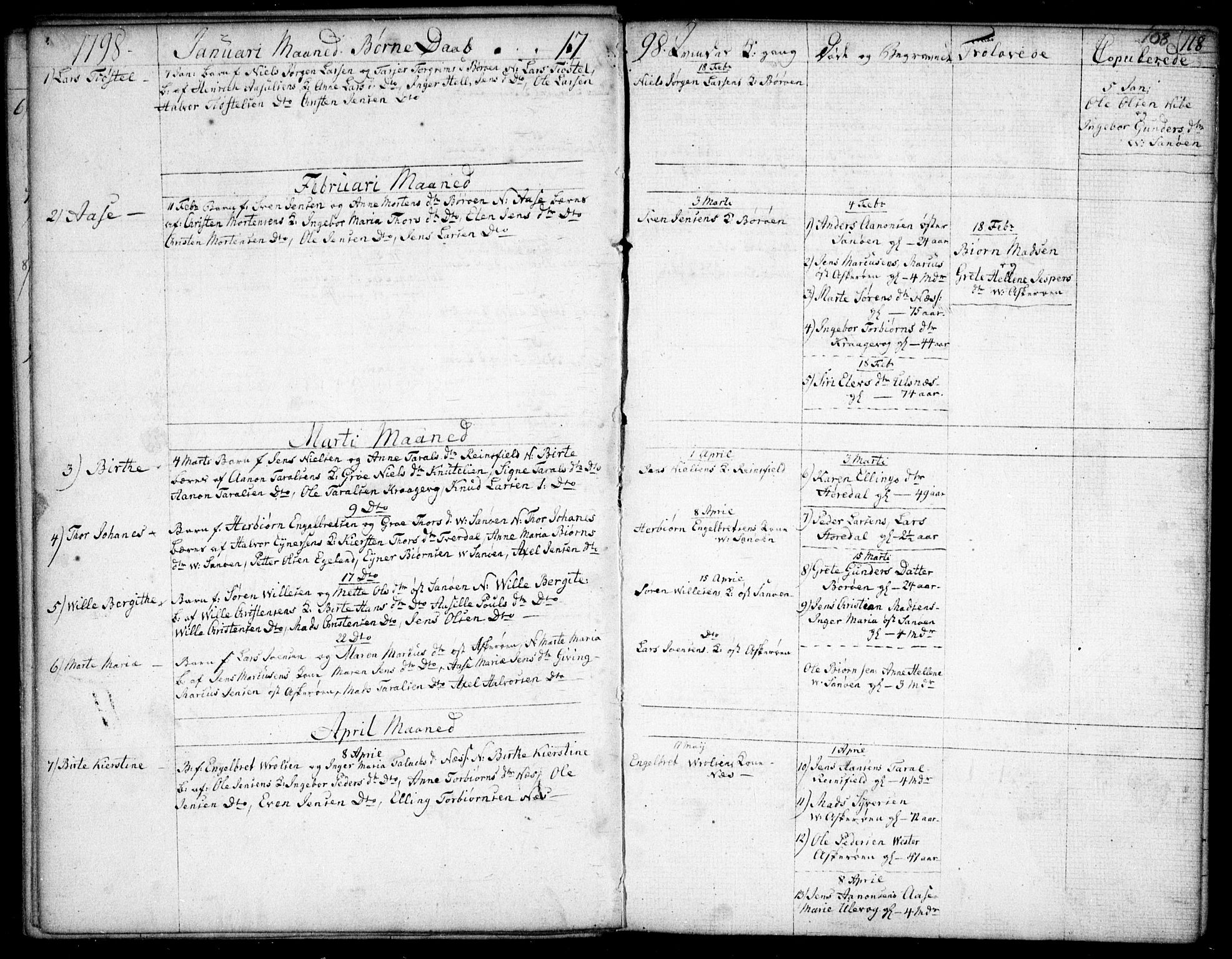 Dypvåg sokneprestkontor, SAK/1111-0007/F/Fb/Fba/L0007: Parish register (copy) no. B 7, 1762-1810, p. 108