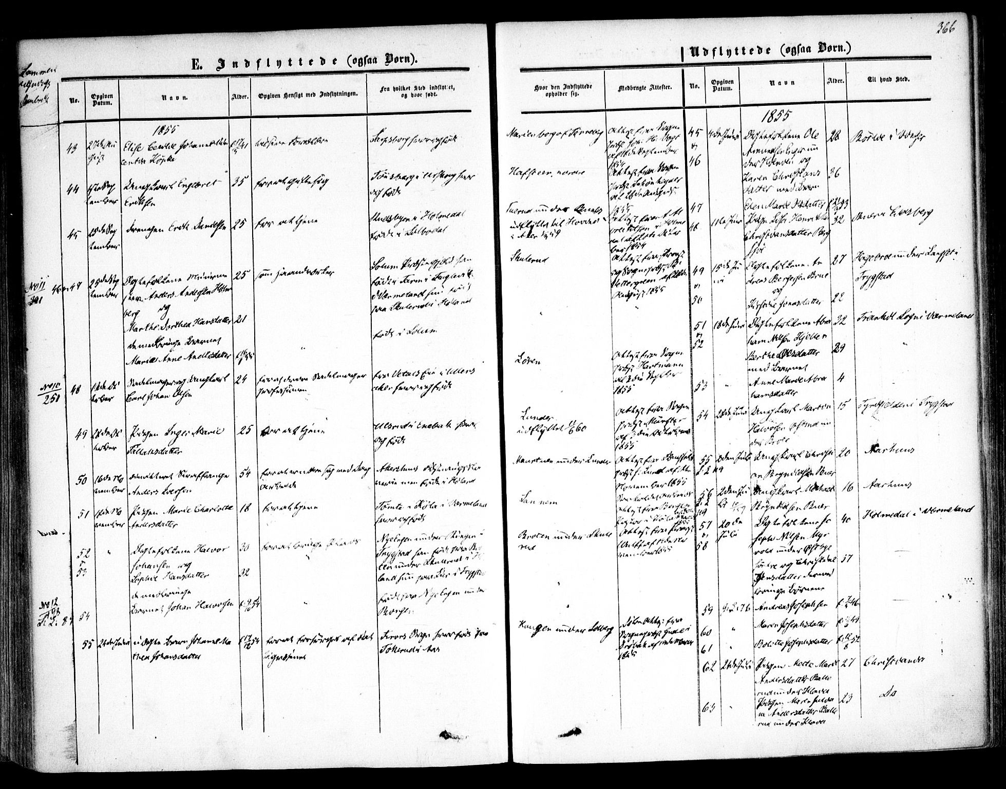 Høland prestekontor Kirkebøker, AV/SAO-A-10346a/F/Fa/L0010: Parish register (official) no. I 10, 1854-1861, p. 366