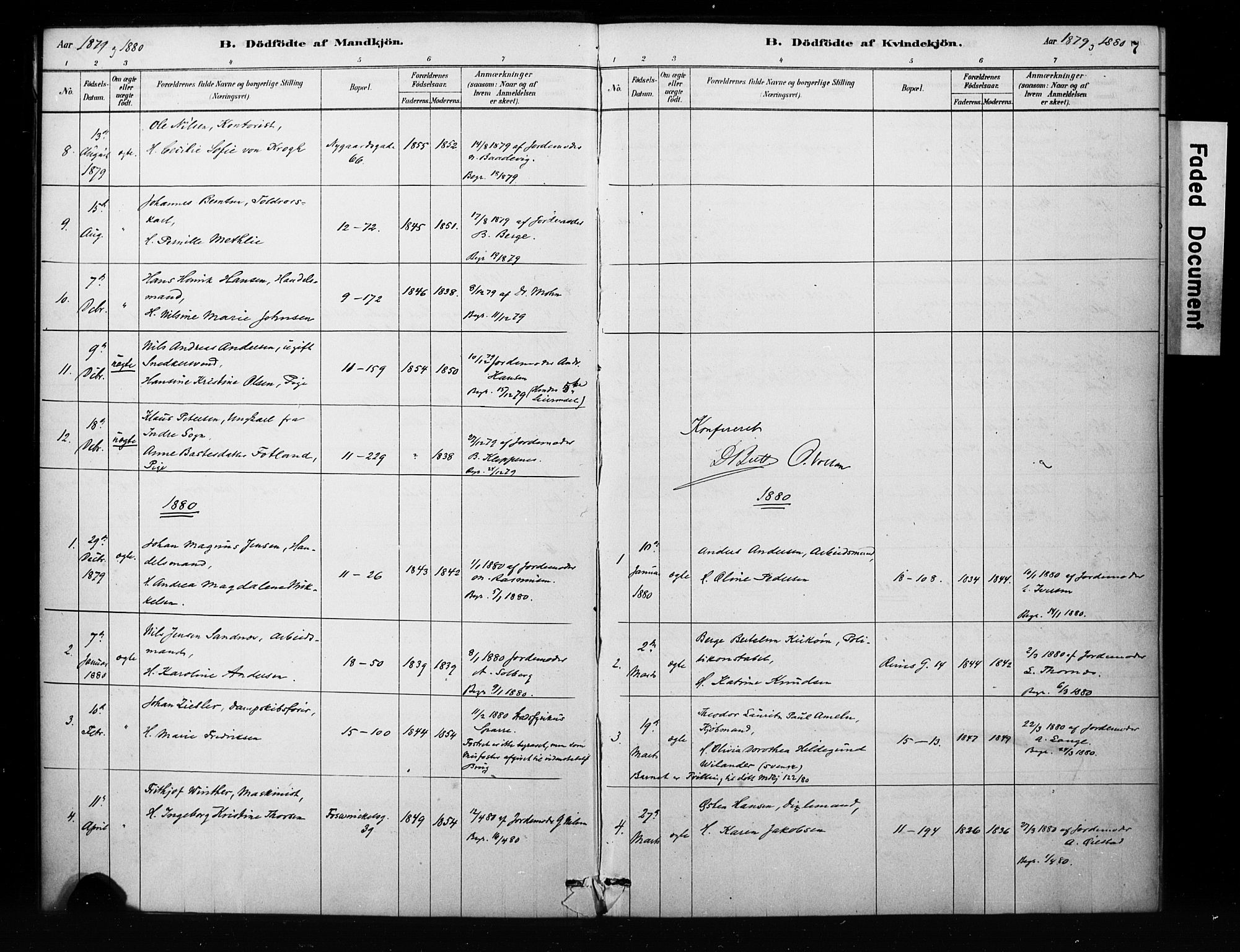 Domkirken sokneprestembete, SAB/A-74801/H/Hab/L0045: Parish register (copy) no. G 1, 1878-1916, p. 7