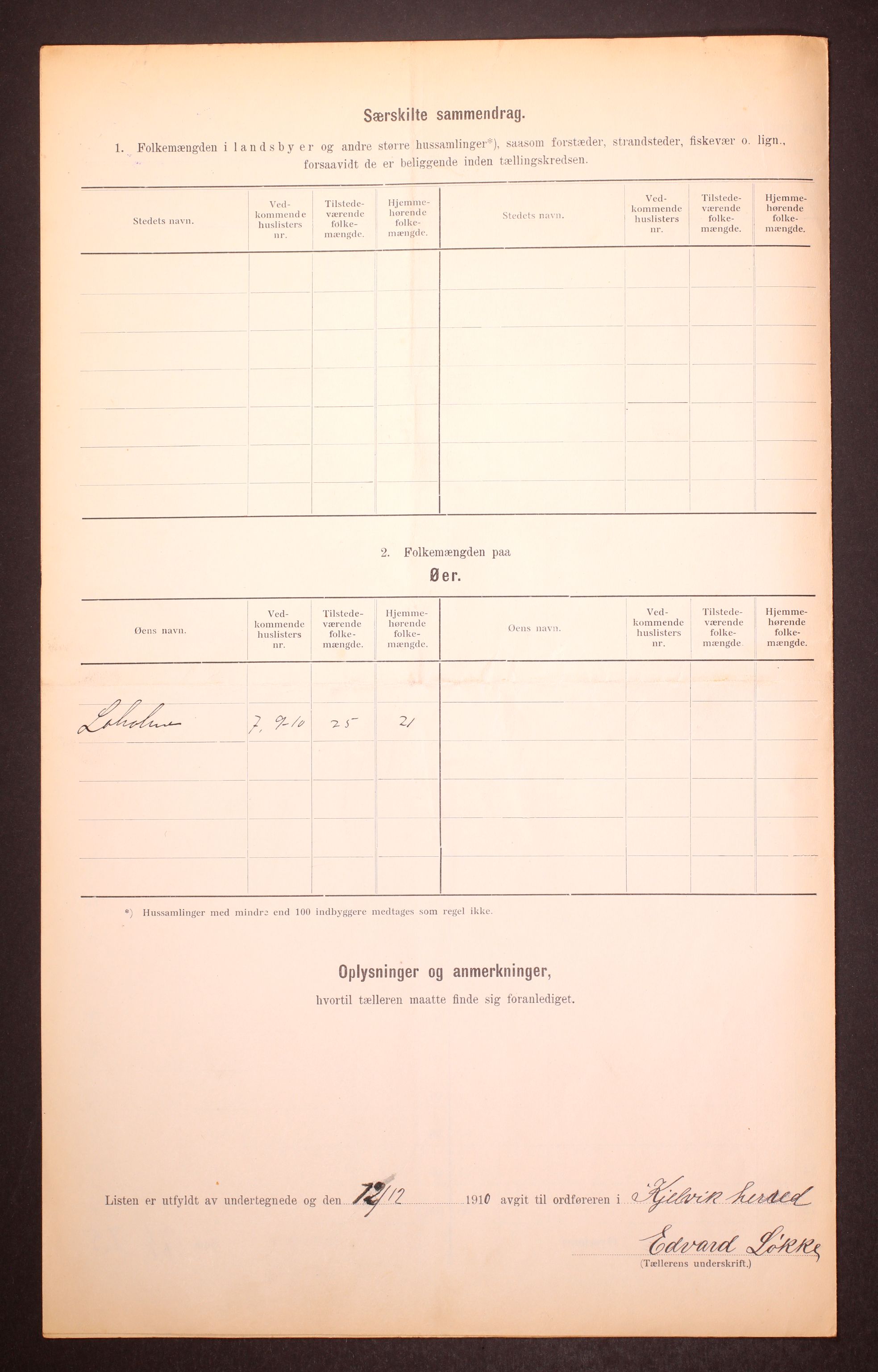 RA, 1910 census for Kjelvik, 1910, p. 12