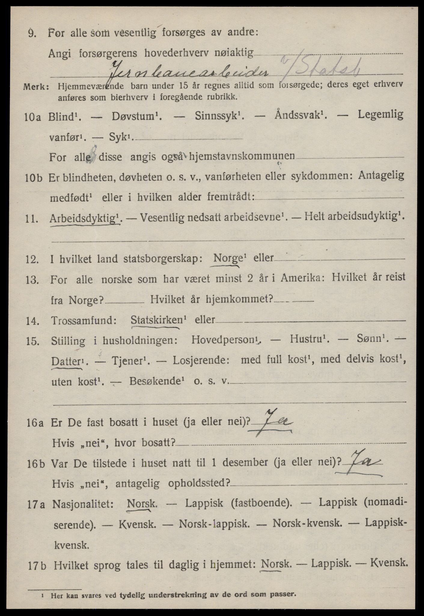 SAT, 1920 census for Strinda, 1920, p. 14461