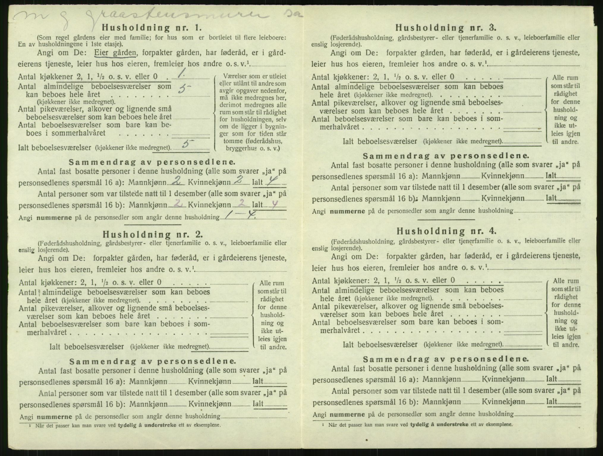 SAT, 1920 census for Bremsnes, 1920, p. 1416