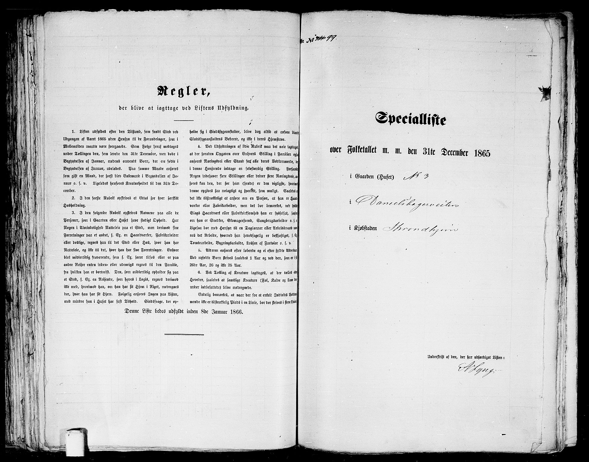 RA, 1865 census for Trondheim, 1865, p. 233