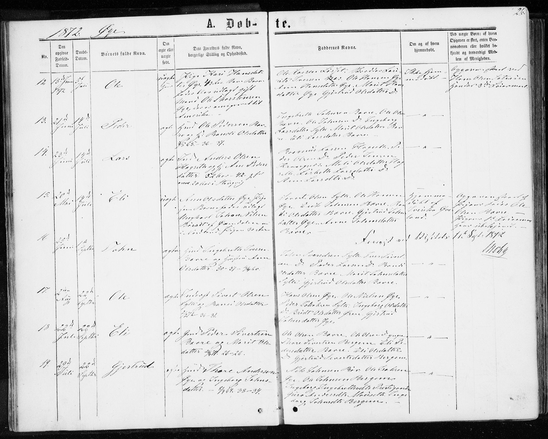 Ministerialprotokoller, klokkerbøker og fødselsregistre - Møre og Romsdal, SAT/A-1454/595/L1045: Parish register (official) no. 595A07, 1863-1873, p. 26