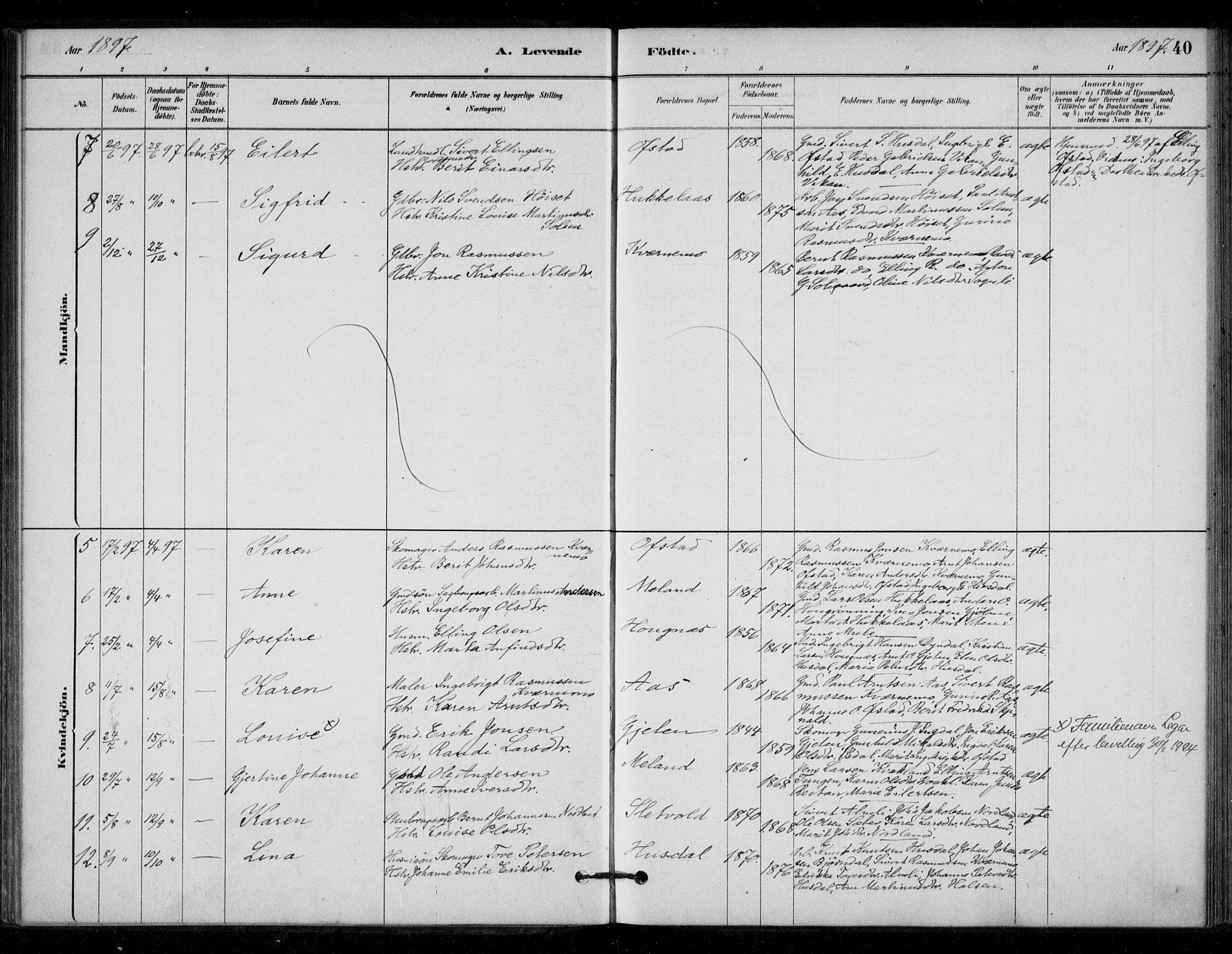 Ministerialprotokoller, klokkerbøker og fødselsregistre - Sør-Trøndelag, AV/SAT-A-1456/670/L0836: Parish register (official) no. 670A01, 1879-1904, p. 40