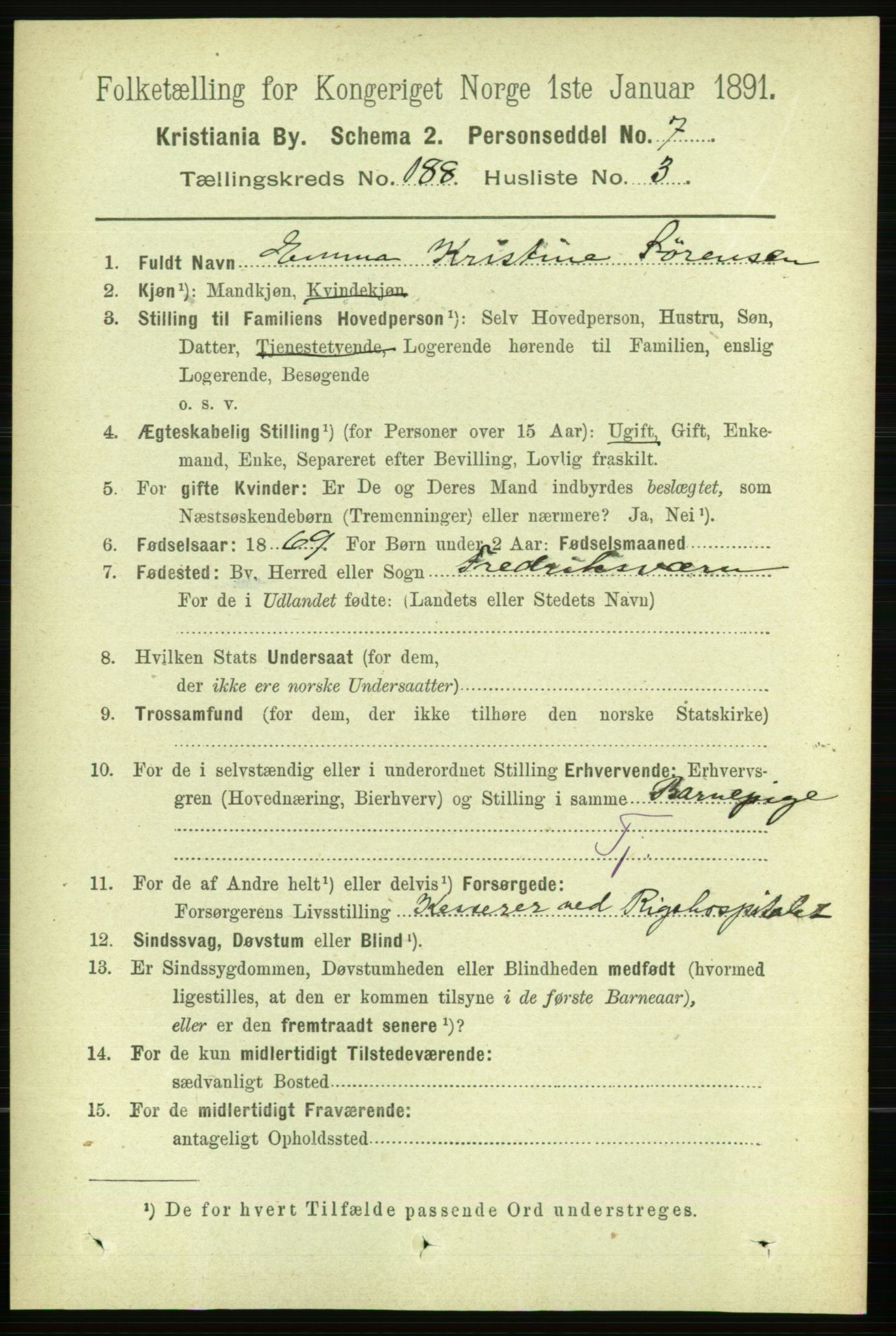 RA, 1891 census for 0301 Kristiania, 1891, p. 112670