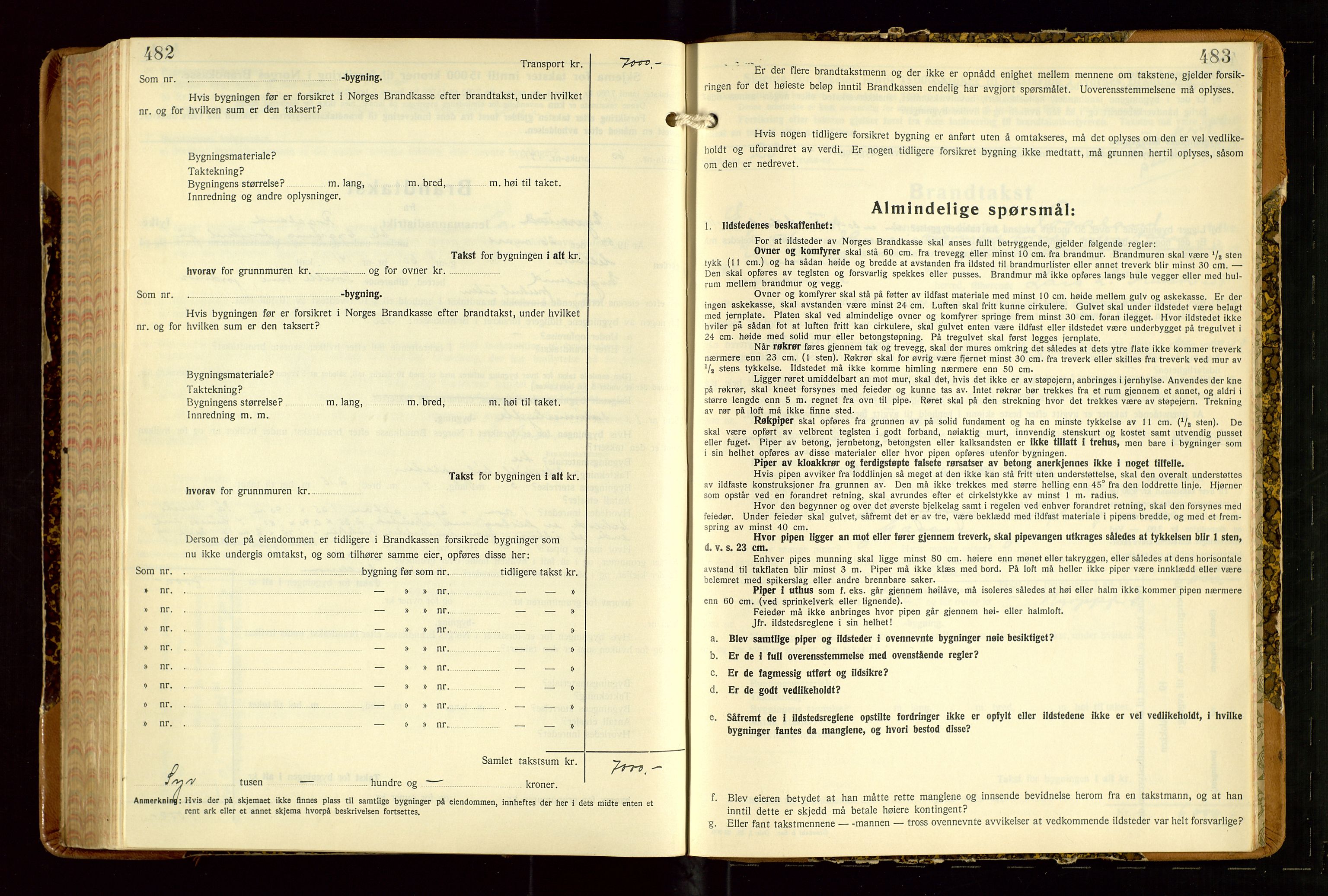 Eigersund lensmannskontor, AV/SAST-A-100171/Gob/L0007: "Brandtakstprotokoll", 1938-1955, p. 482-483