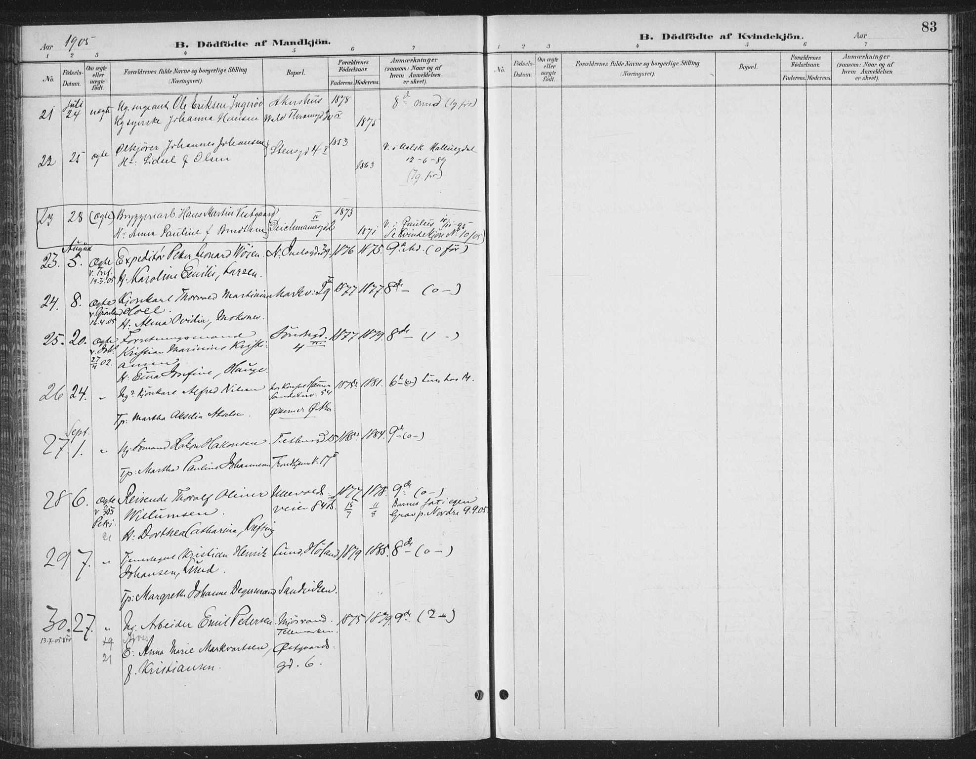 Rikshospitalet prestekontor Kirkebøker, AV/SAO-A-10309b/F/L0010: Parish register (official) no. 10, 1888-1912, p. 83