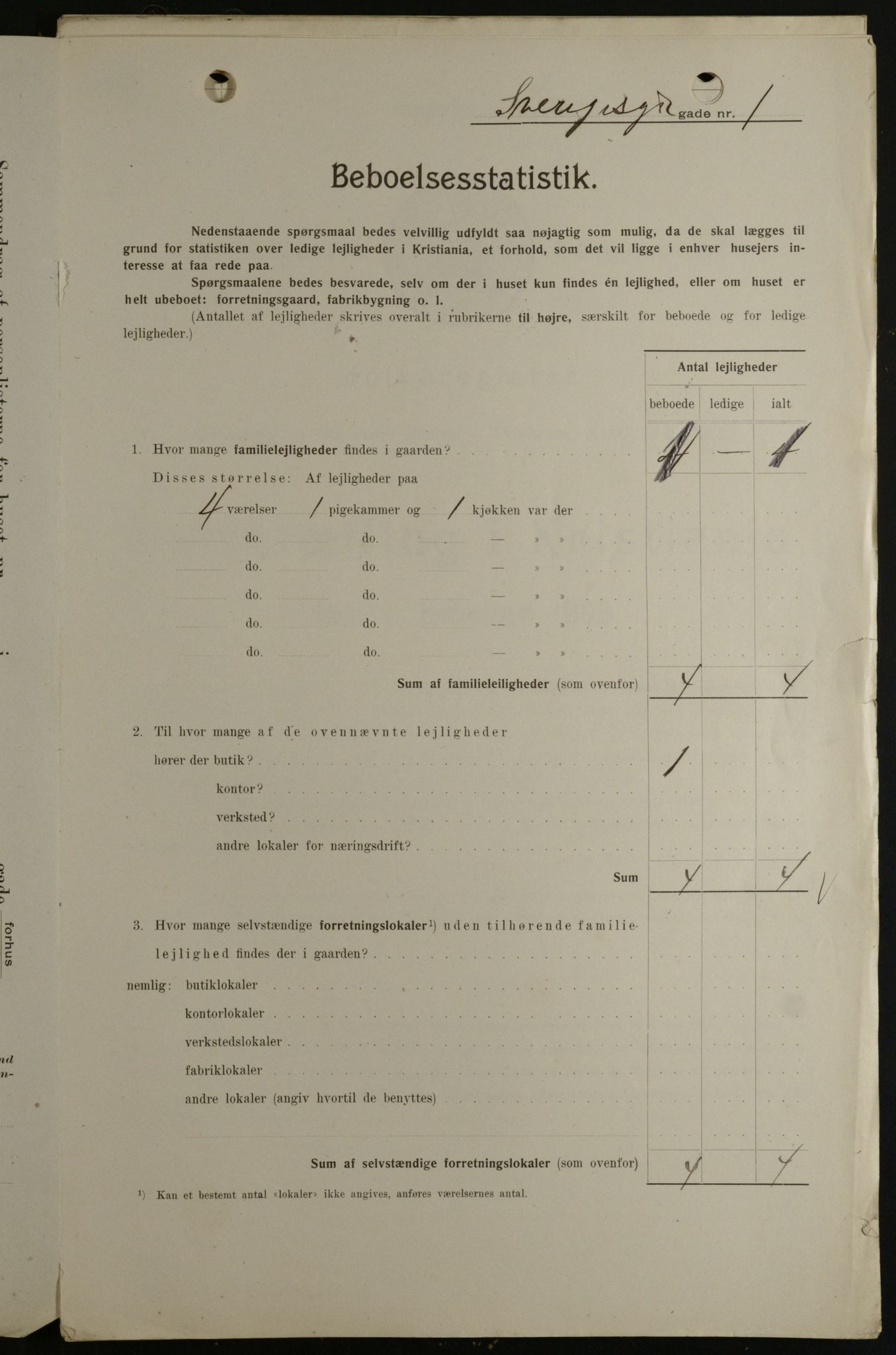 OBA, Municipal Census 1908 for Kristiania, 1908, p. 95106