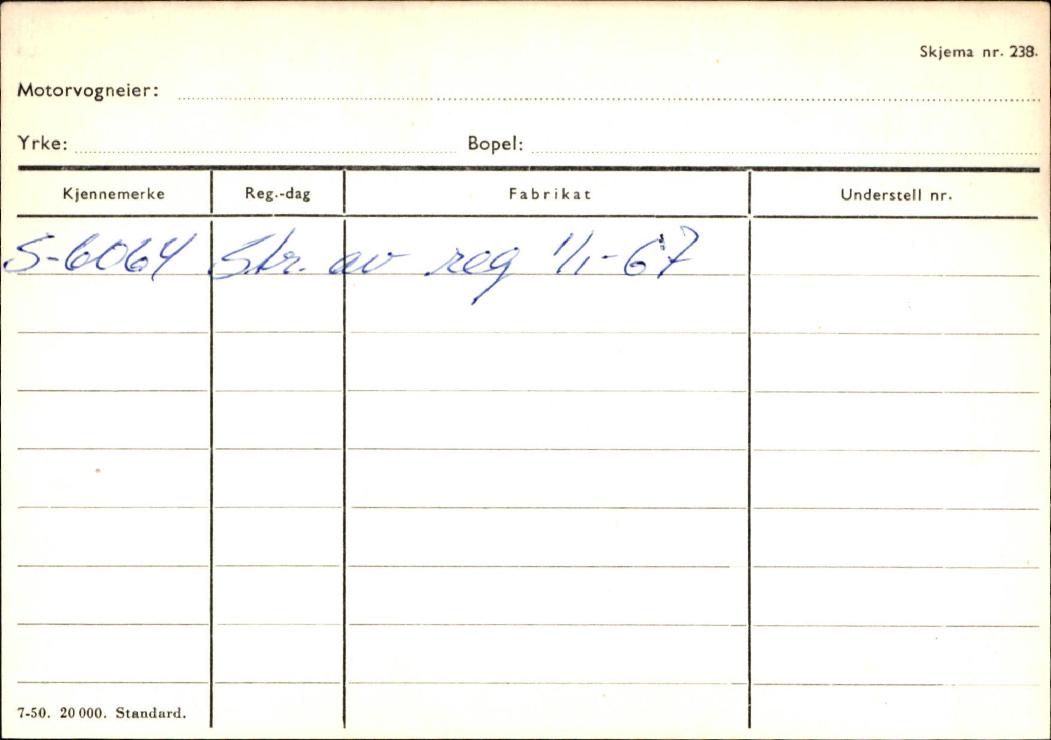 Statens vegvesen, Sogn og Fjordane vegkontor, SAB/A-5301/4/F/L0144: Registerkort Vågsøy A-R, 1945-1975, p. 2013