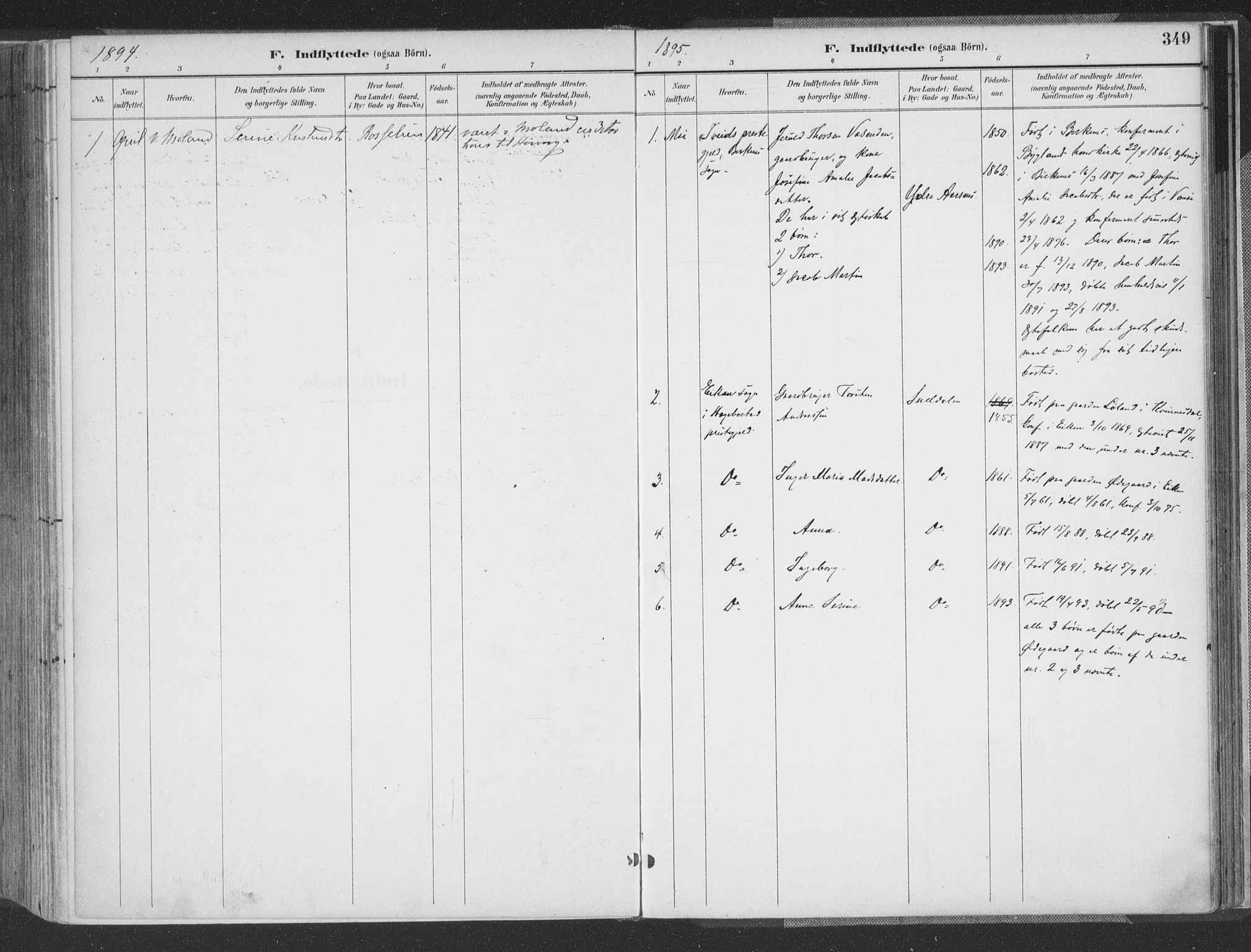 Høvåg sokneprestkontor, AV/SAK-1111-0025/F/Fa/L0006: Parish register (official) no. A 6, 1894-1923, p. 349