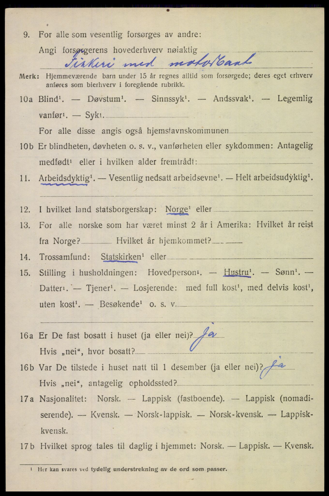 SAT, 1920 census for Lødingen, 1920, p. 4032