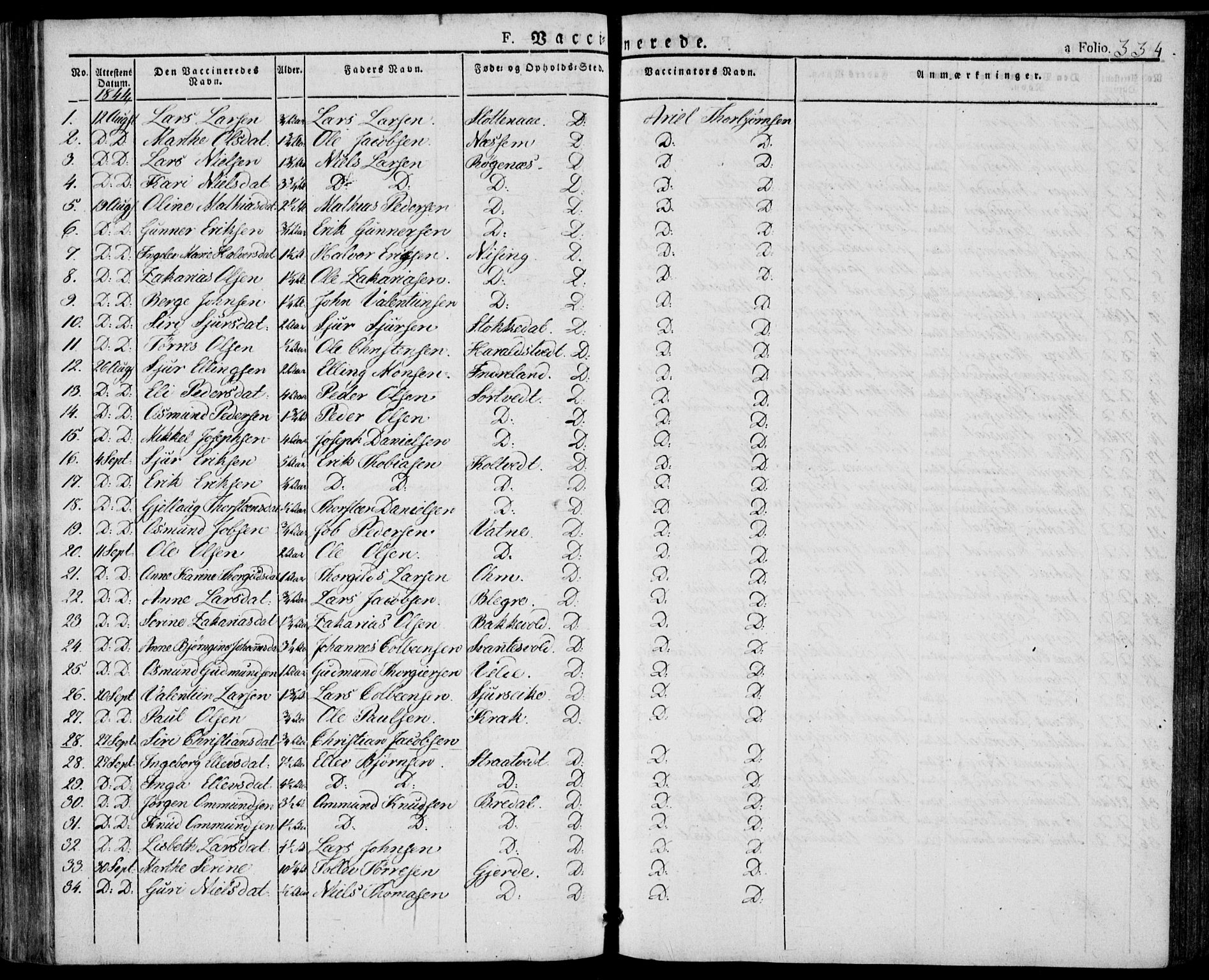 Skjold sokneprestkontor, AV/SAST-A-101847/H/Ha/Haa/L0005: Parish register (official) no. A 5, 1830-1856, p. 334