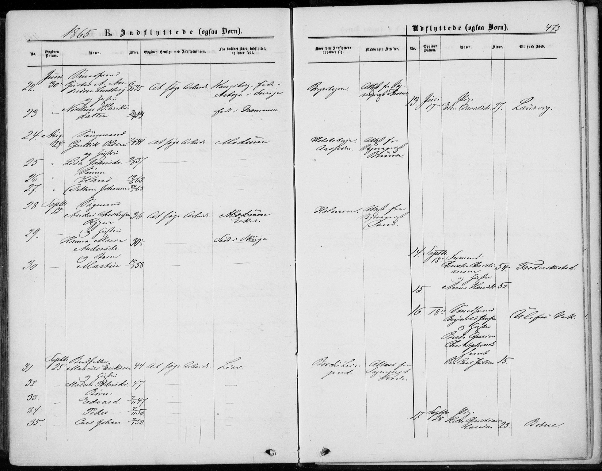 Bragernes kirkebøker, AV/SAKO-A-6/F/Fb/L0003: Parish register (official) no. II 3, 1860-1868, p. 473