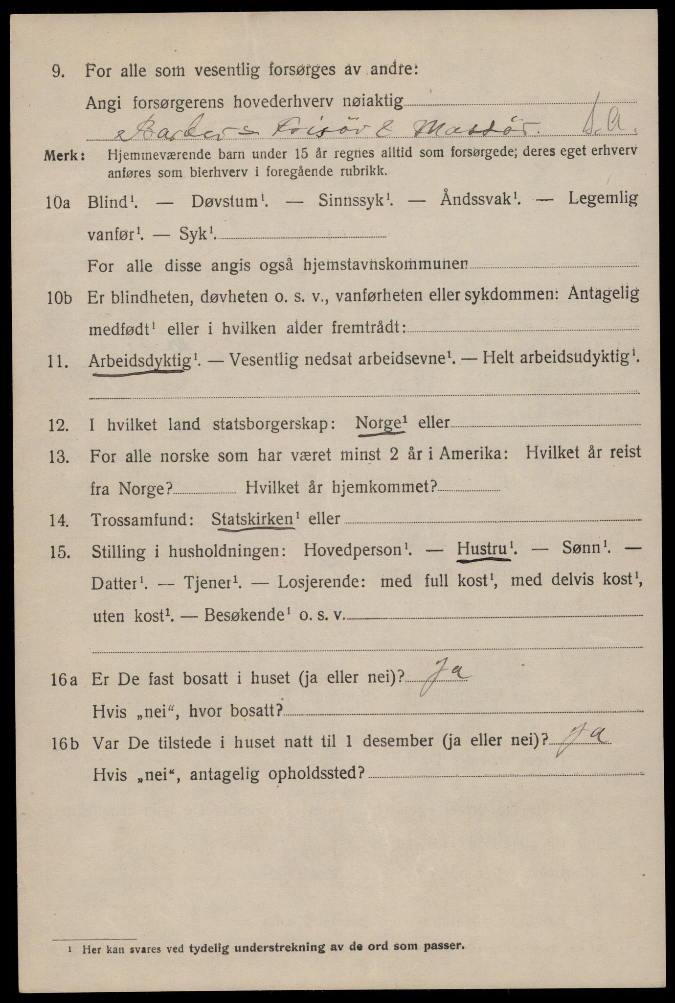 SAST, 1920 census for Stavanger, 1920, p. 106799