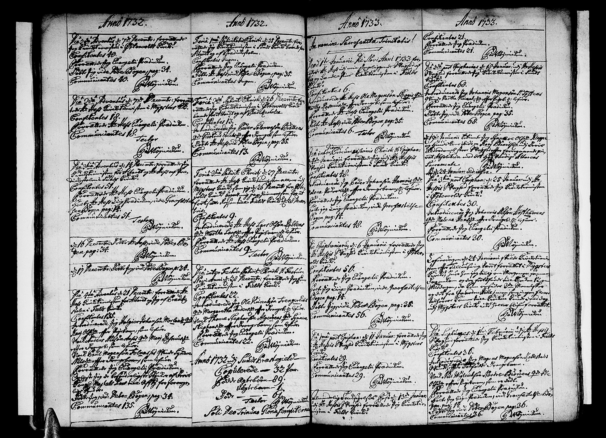 Sund sokneprestembete, SAB/A-99930: Parish register (official) no. A 1, 1729-1740