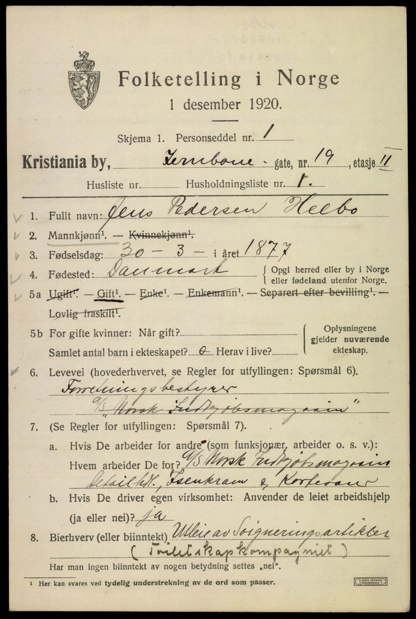 SAO, 1920 census for Kristiania, 1920, p. 322827