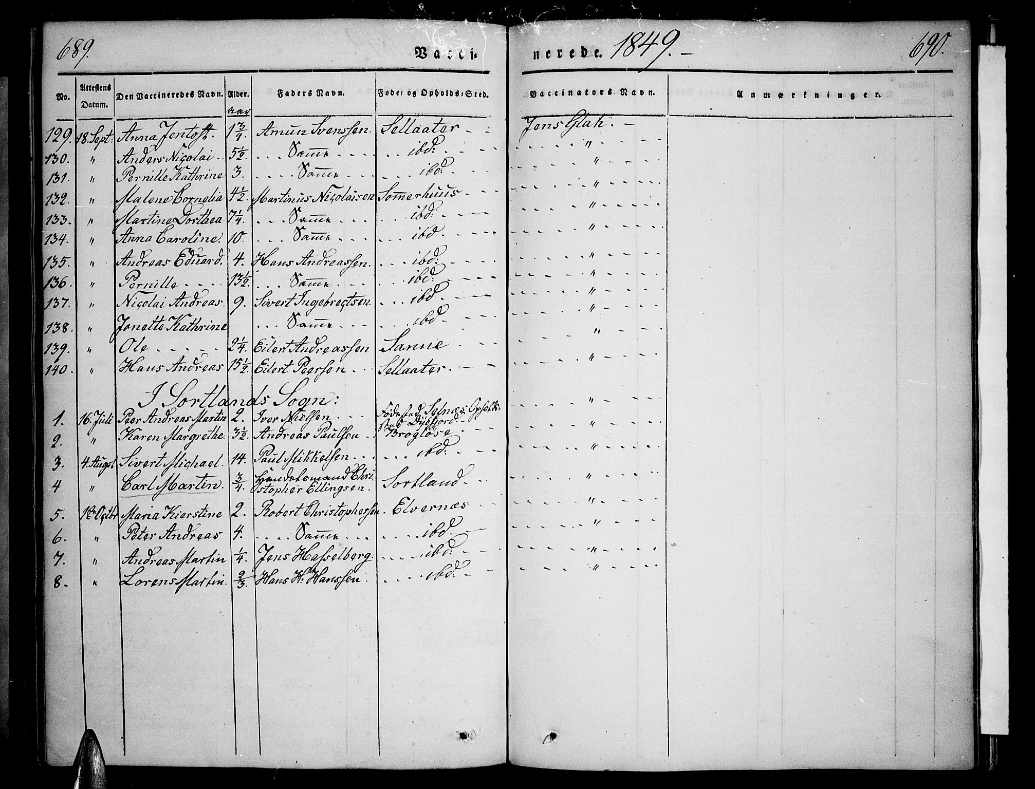 Ministerialprotokoller, klokkerbøker og fødselsregistre - Nordland, SAT/A-1459/888/L1239: Parish register (official) no. 888A06 /1, 1837-1849, p. 689-690