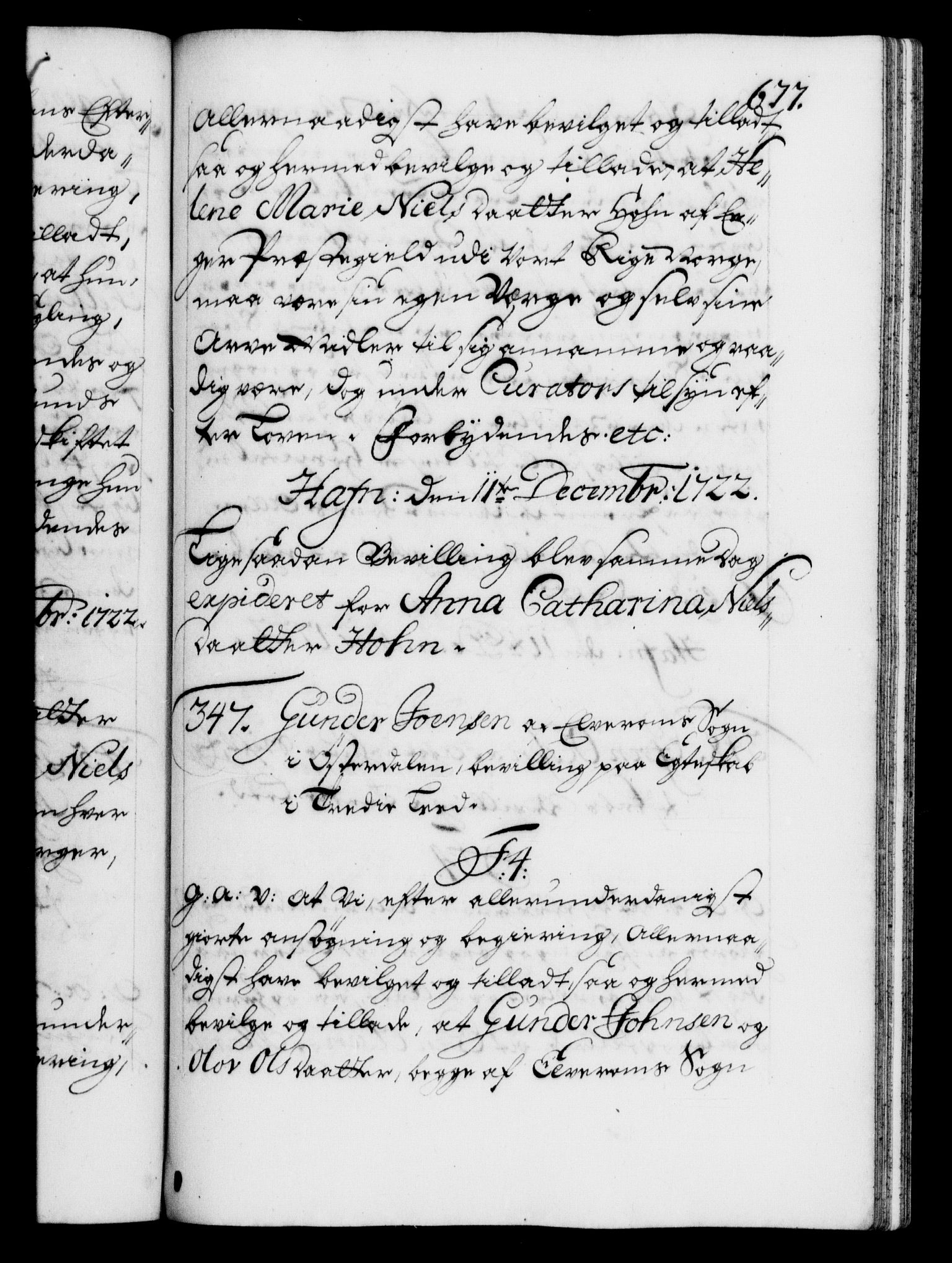 Danske Kanselli 1572-1799, RA/EA-3023/F/Fc/Fca/Fcaa/L0023: Norske registre, 1720-1722, p. 677a