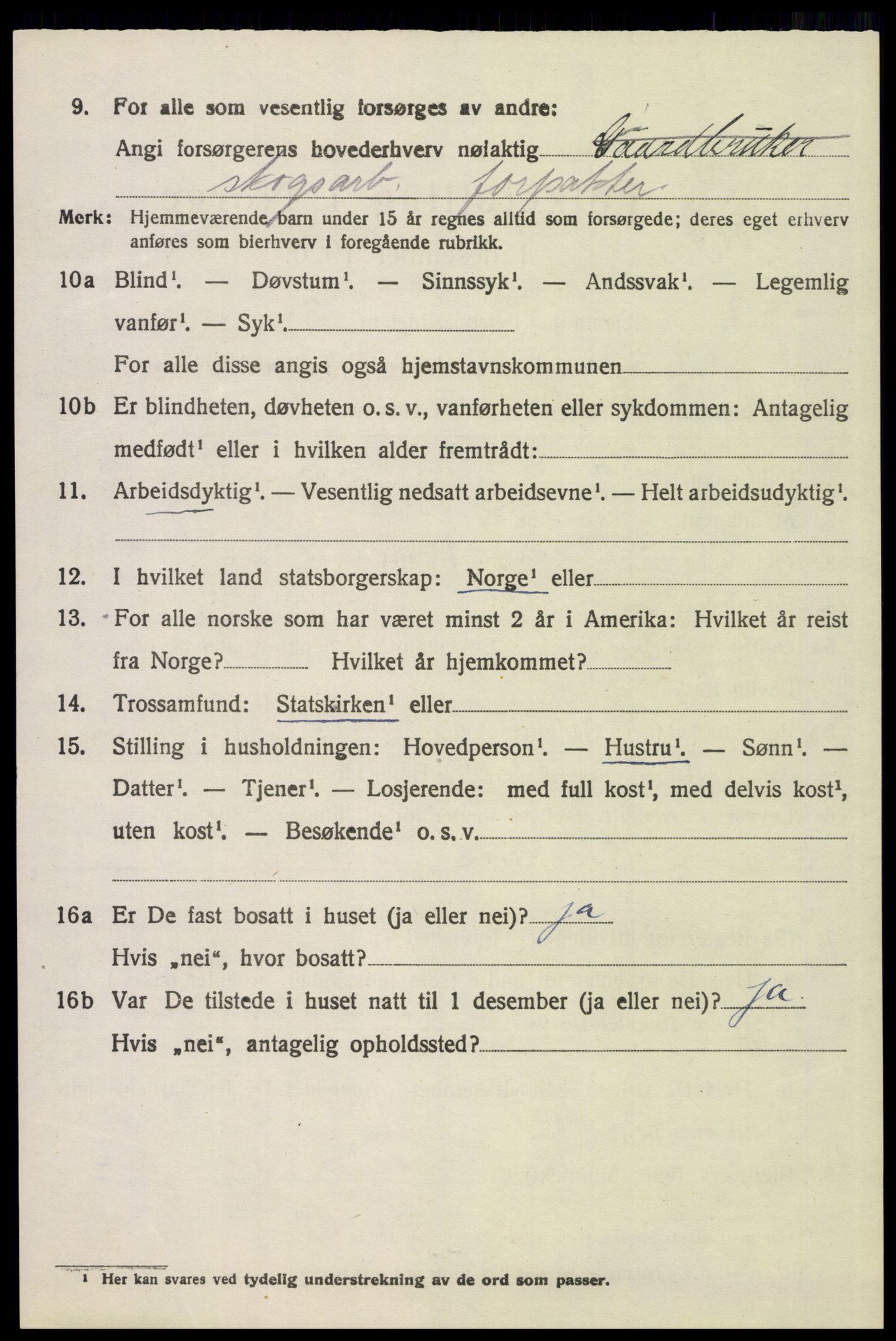 SAH, 1920 census for Grue, 1920, p. 15498