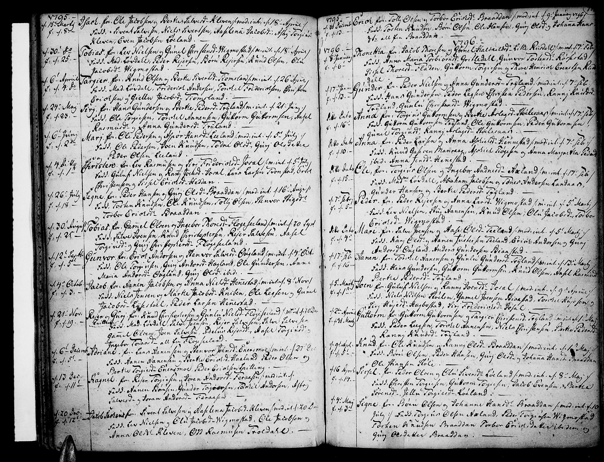 Sør-Audnedal sokneprestkontor, AV/SAK-1111-0039/F/Fa/Fab/L0002: Parish register (official) no. A 2 /3, 1771-1809, p. 173