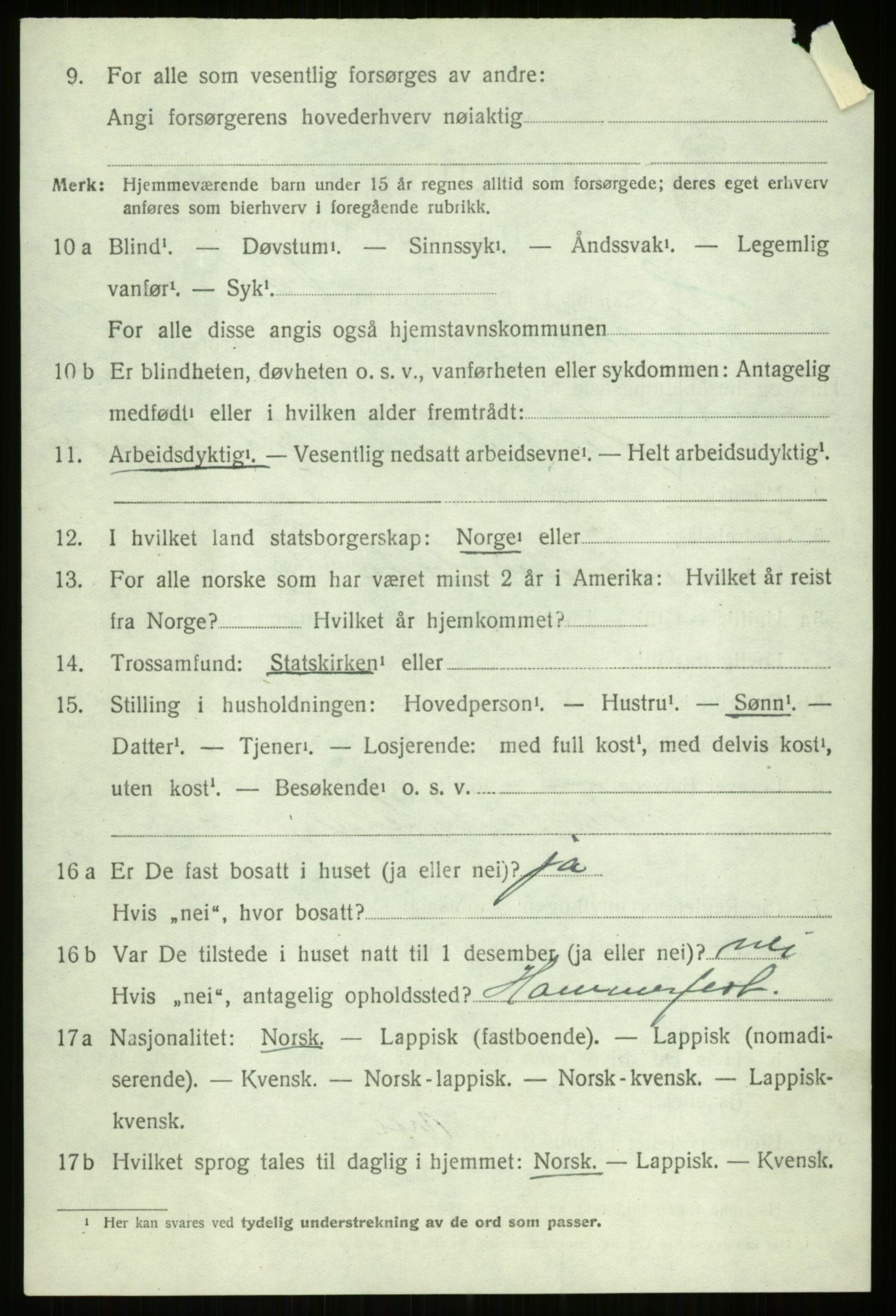 SATØ, 1920 census for Ibestad, 1920, p. 12133