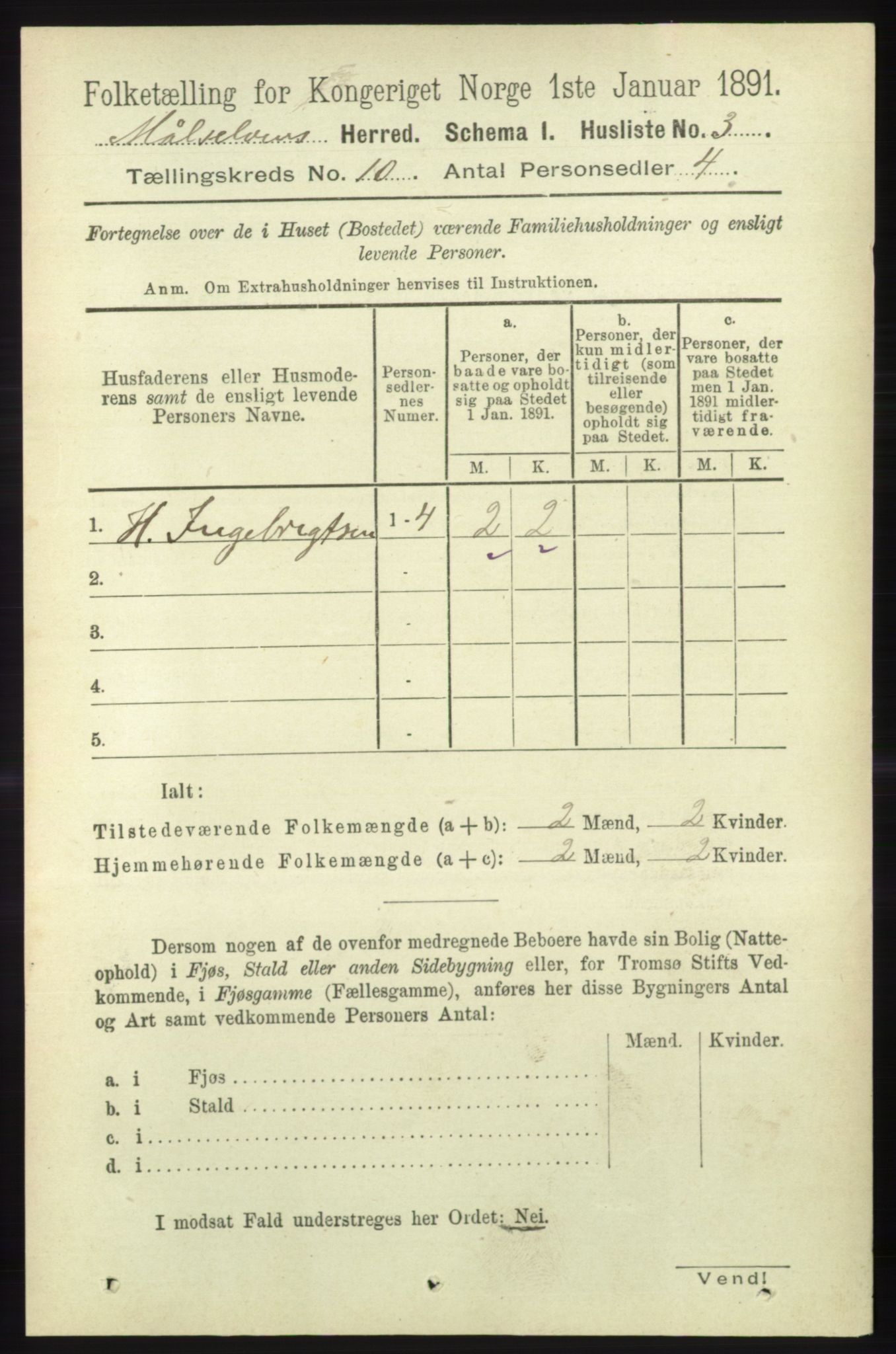 RA, 1891 census for 1924 Målselv, 1891, p. 2961