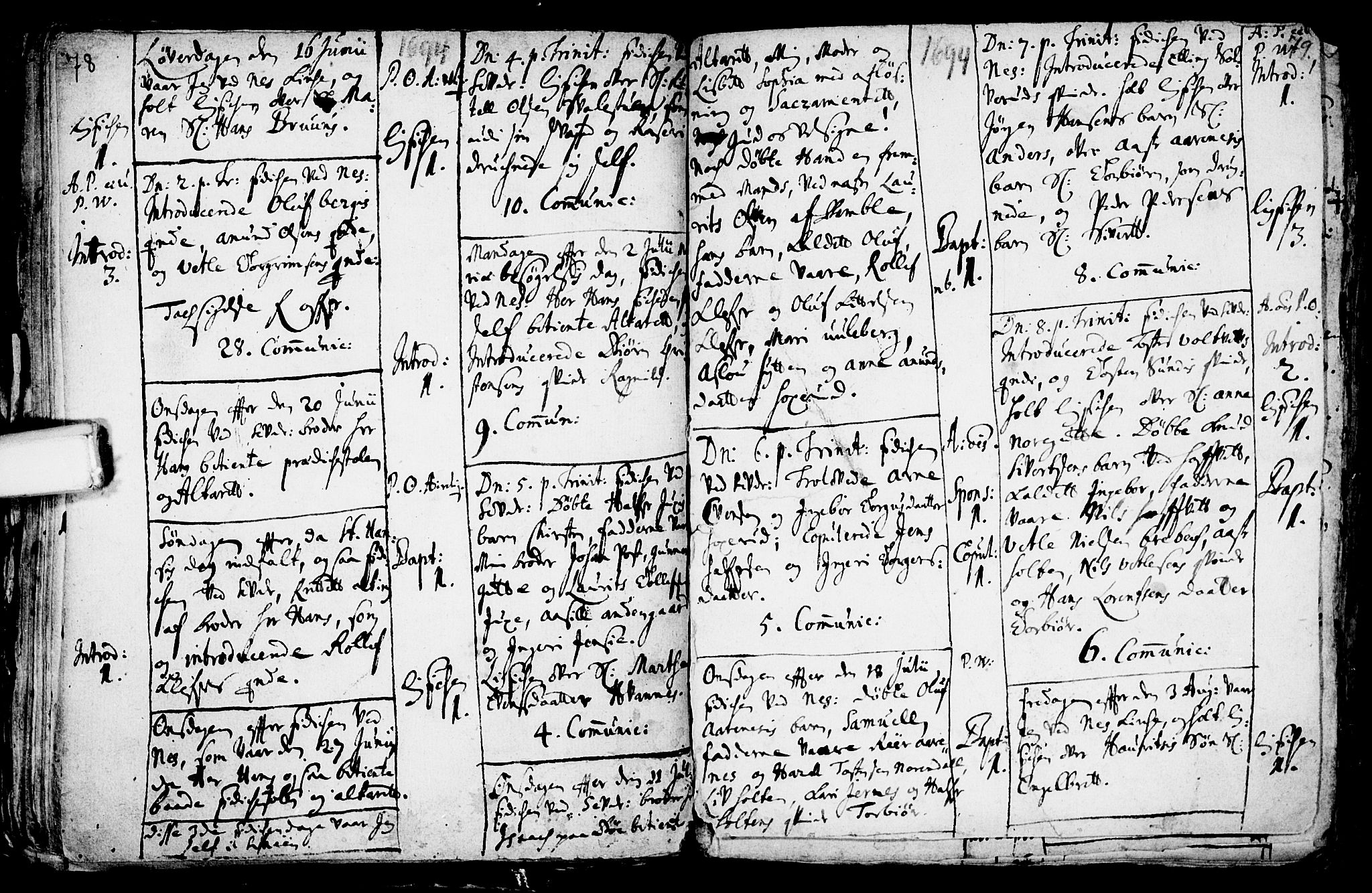 Sauherad kirkebøker, SAKO/A-298/F/Fa/L0002: Parish register (official) no. I 2, 1681-1720, p. 78-79